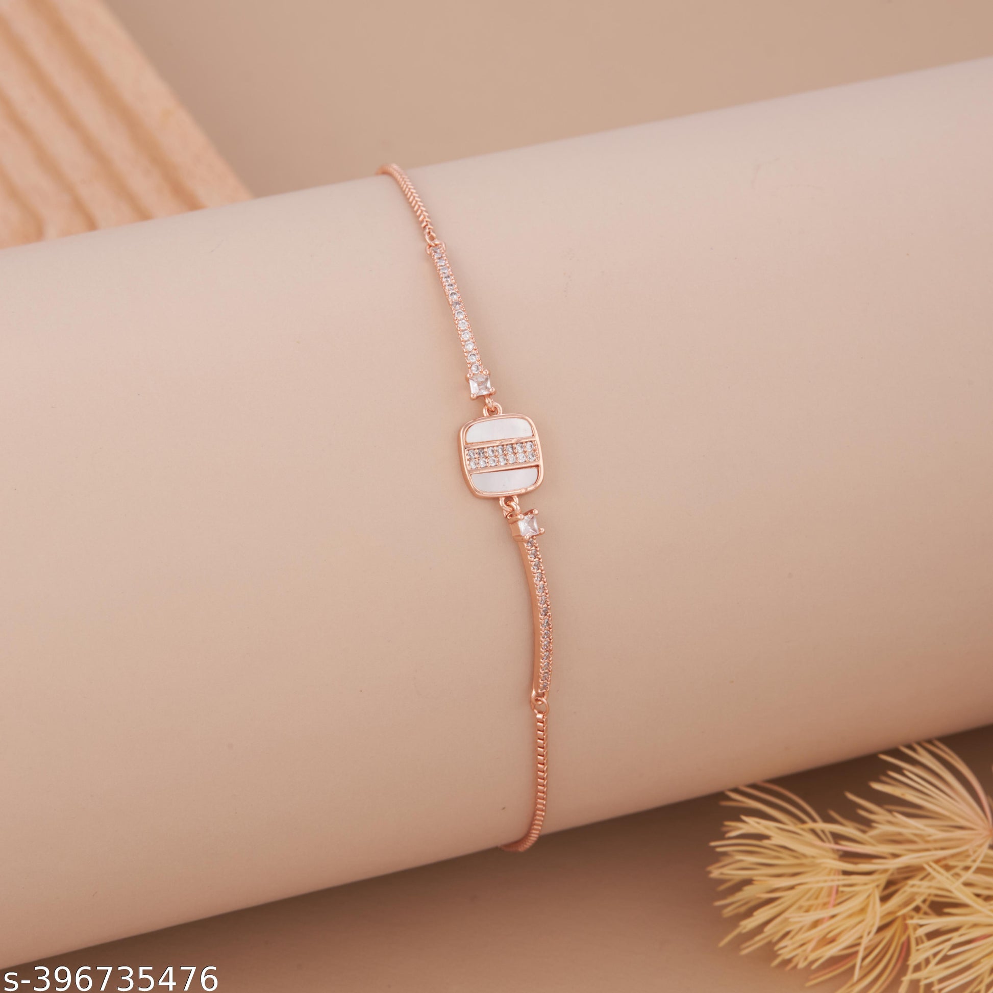 Premium Rose Gold-Plated Adjustable Bracelet for Women and Girls - Unixkart - View 4