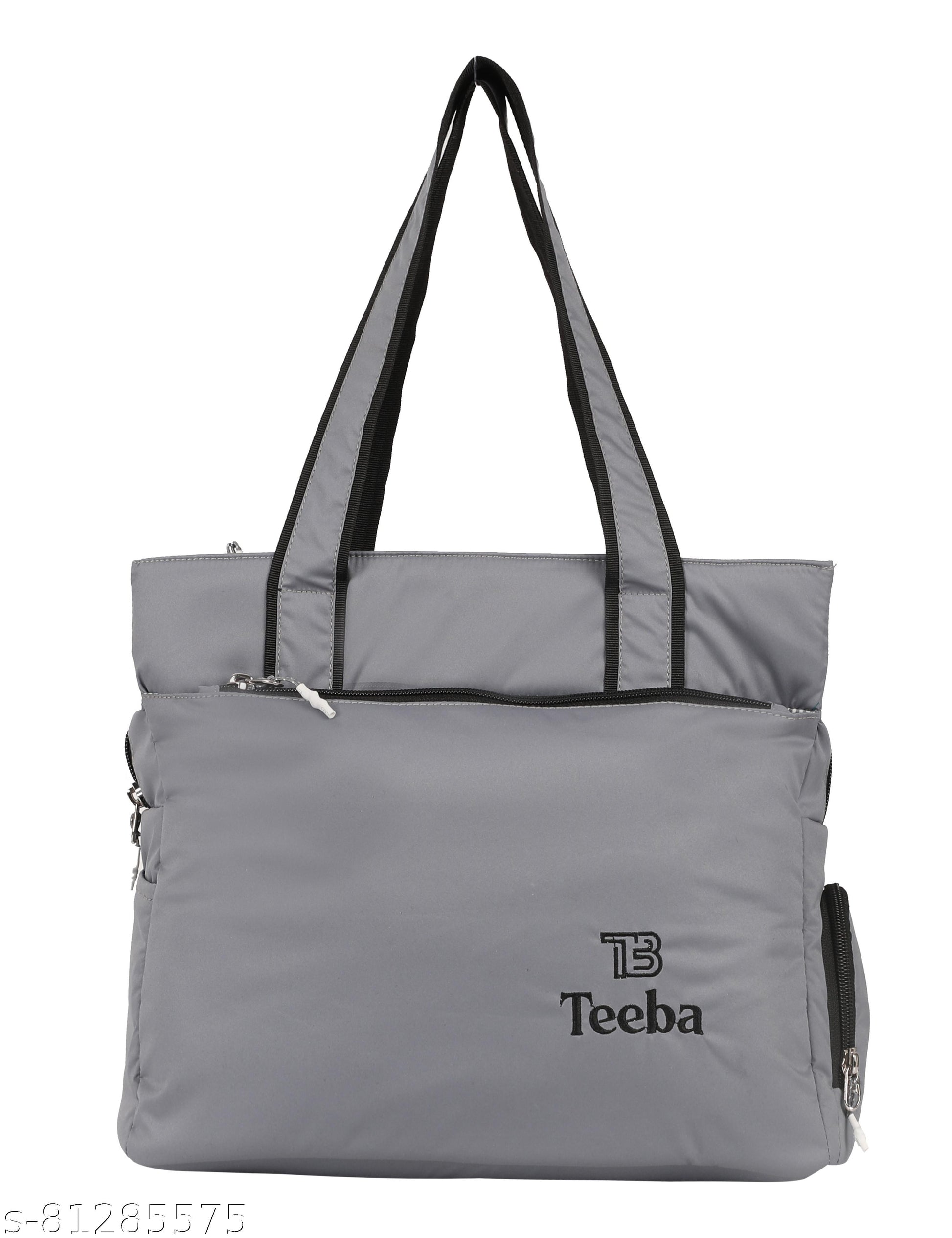 Women's Extra Spacious Shoulder Bag – Grey & Black - image 4