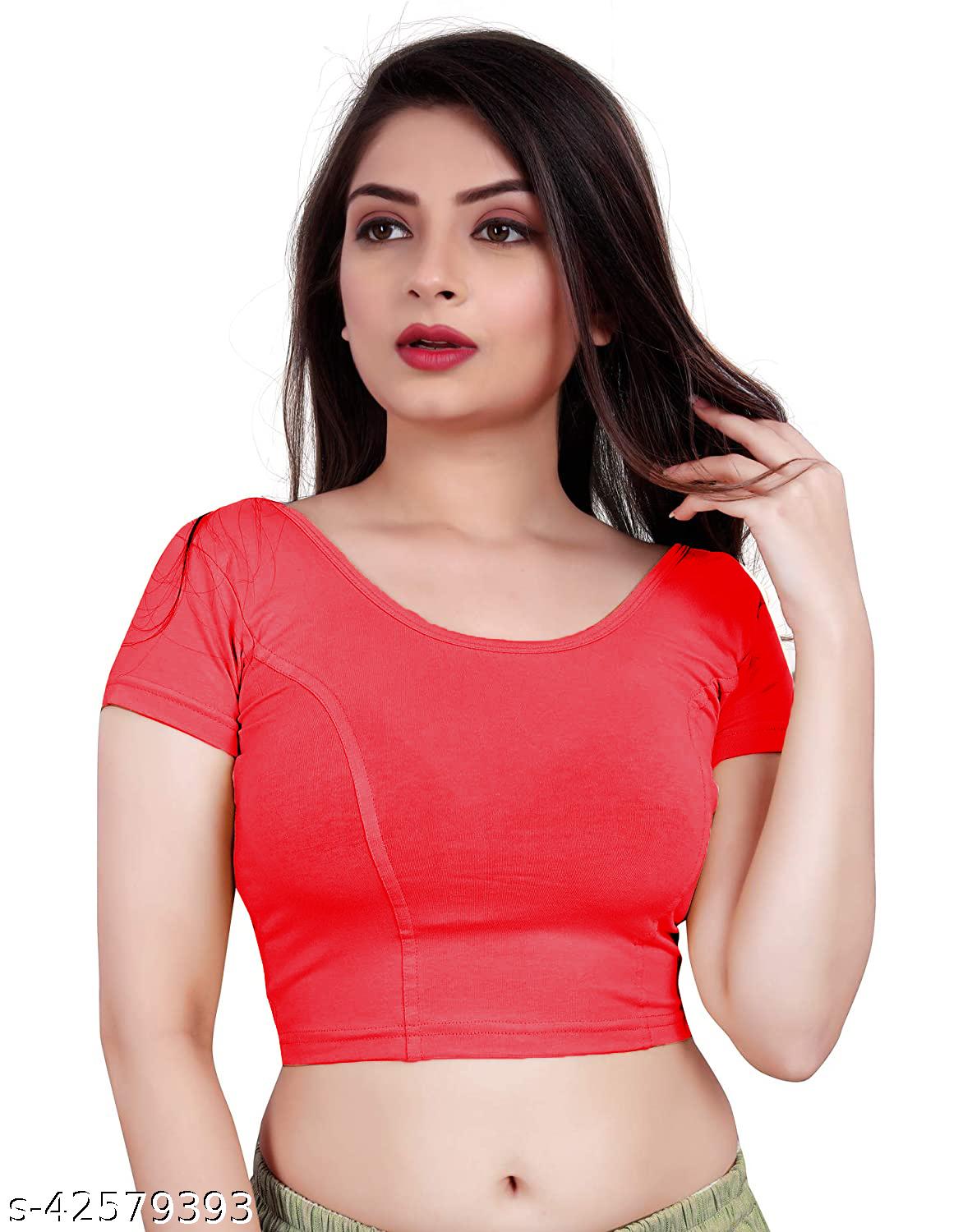 Readymade Stretchable cotton lycra Blouse - Unixkart - View 4
