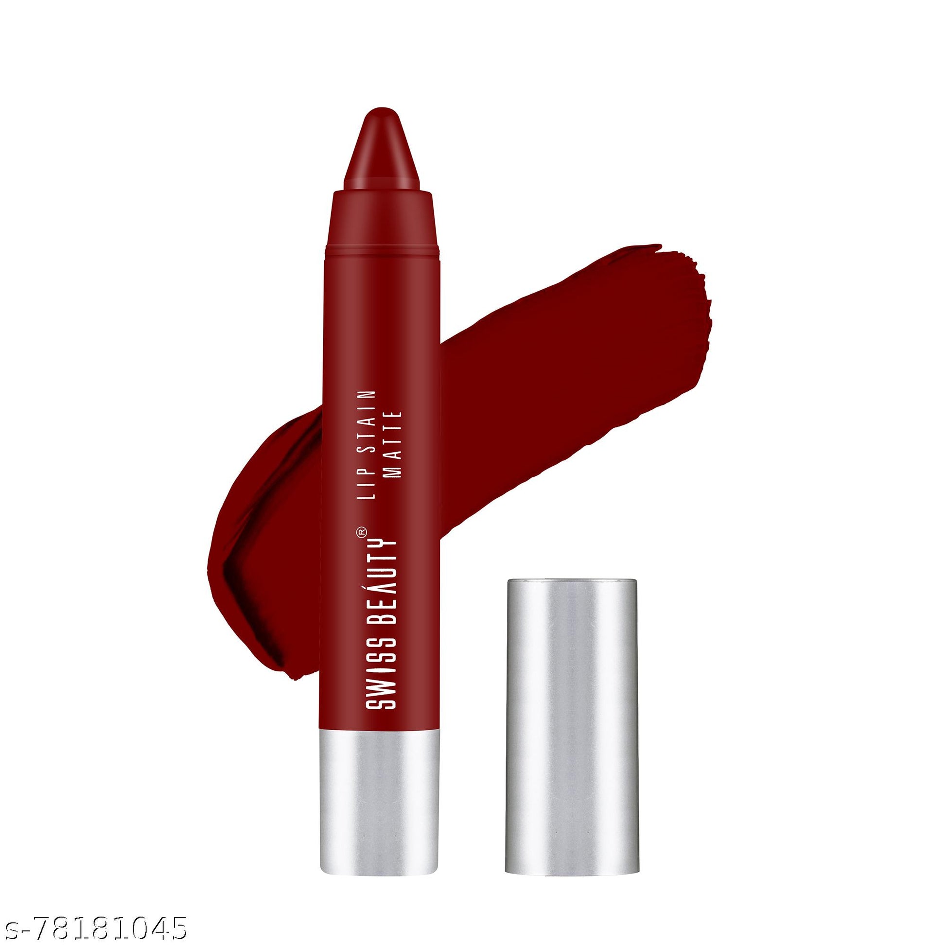 Swiss Beauty Lip Stain Matte Lipstick - 201 Russian Red - Image 4