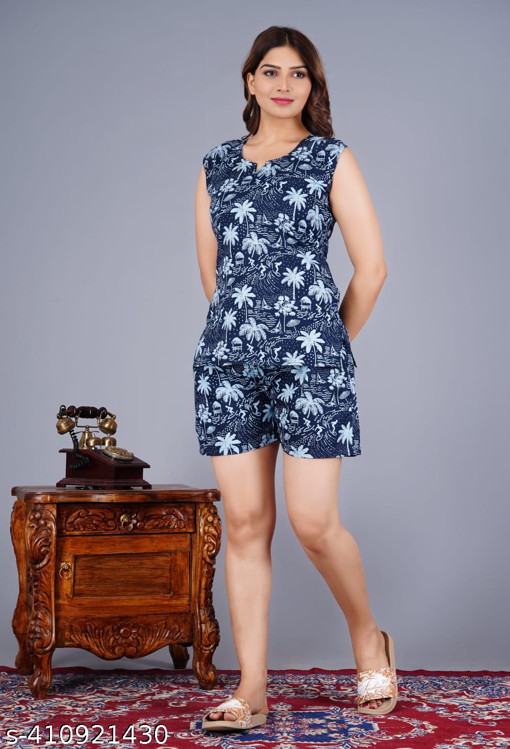 Cotton Night Shorts For Women'S/Girls - View 4 - Juliate