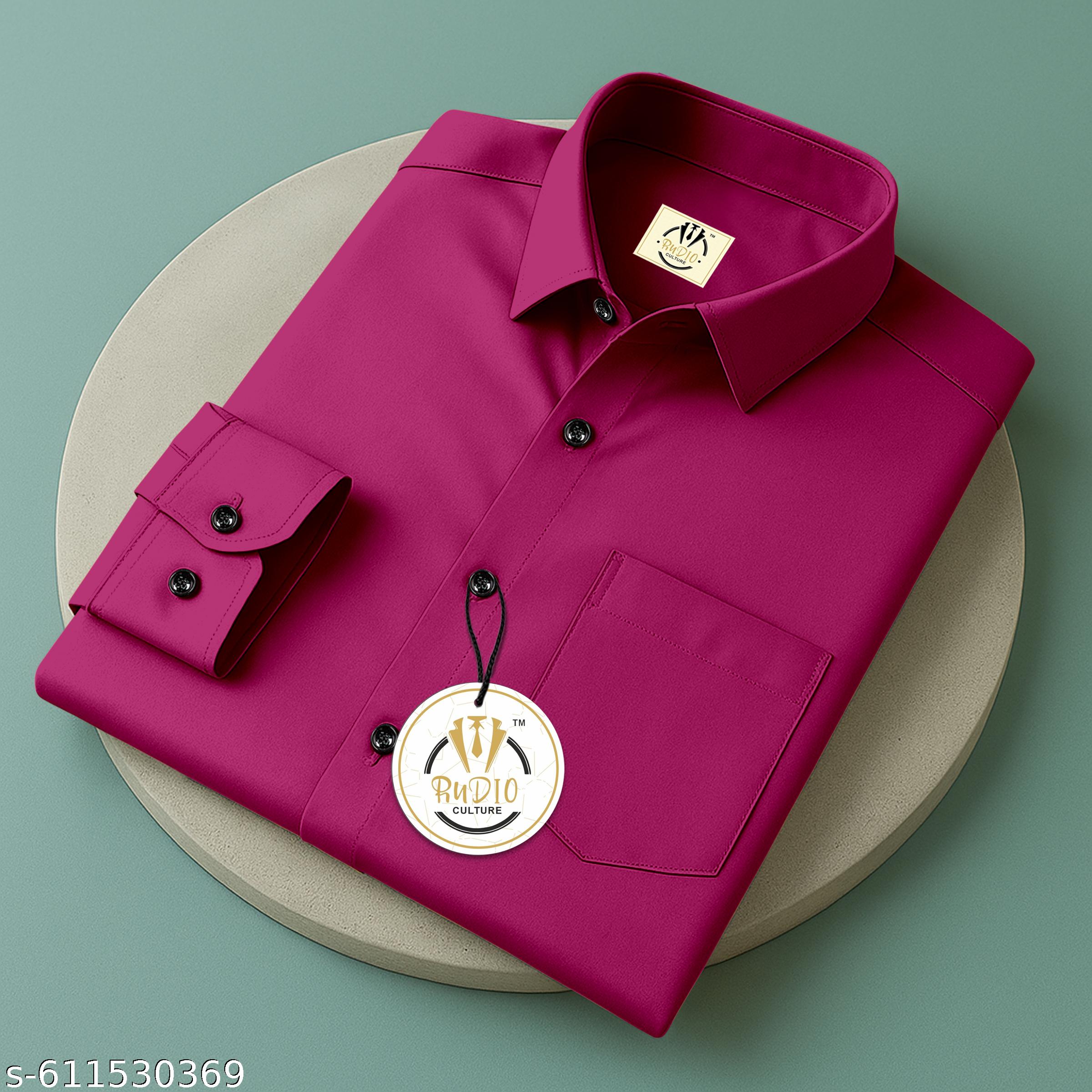 Men's Solid Plain Casual or Formal Shirt - Unixkart - View 4
