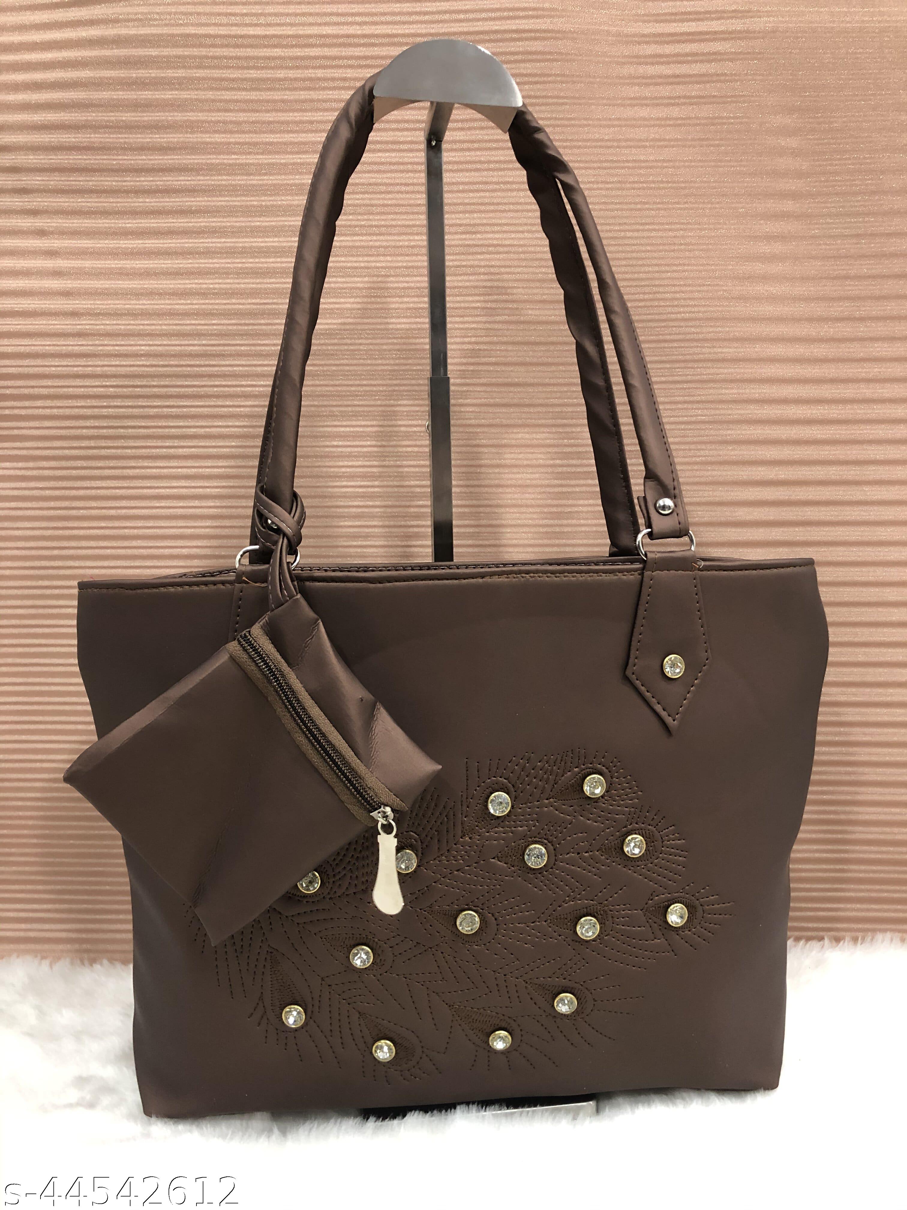 Affordable The Must-Have Brown Handbag for Women With Pouch - Unixkart - View 4
