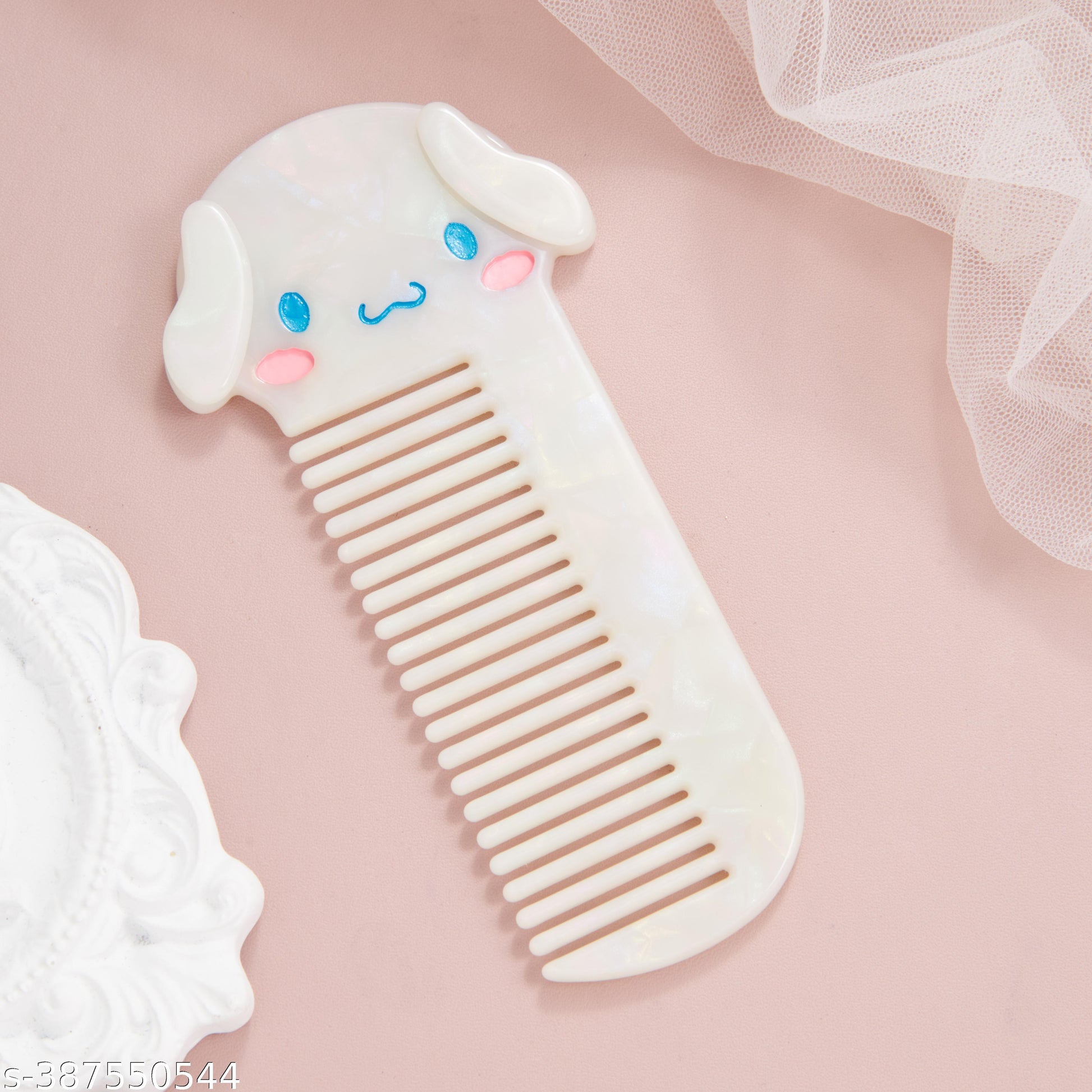 Cute Cinnamoroll-Inspired Pearl Finish Hair Comb for Girls and Women - Unixkart - View 4