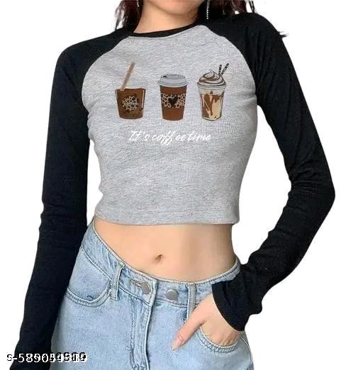 Latest fancy woman printed crop top - Image 4