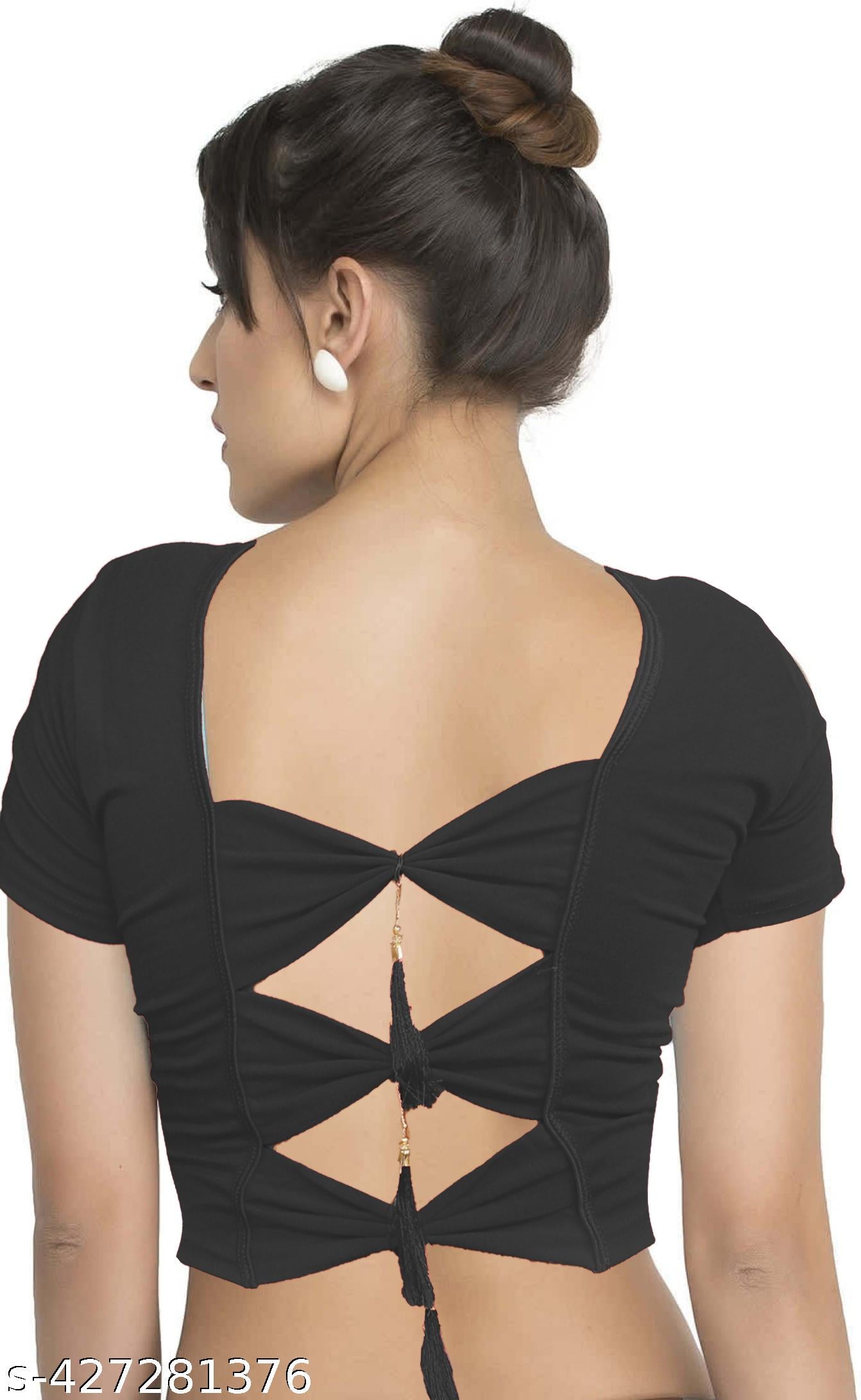 Stylish Blouse Readymade Blouse New Back Pattern Blouse Latest Blouse Design - Unixkart - View 4