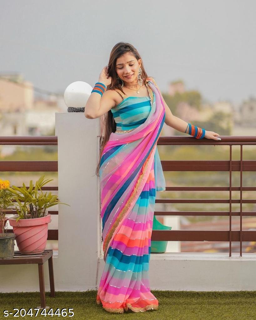 Digital Printed Georgettete attractive Saree - Unixkart