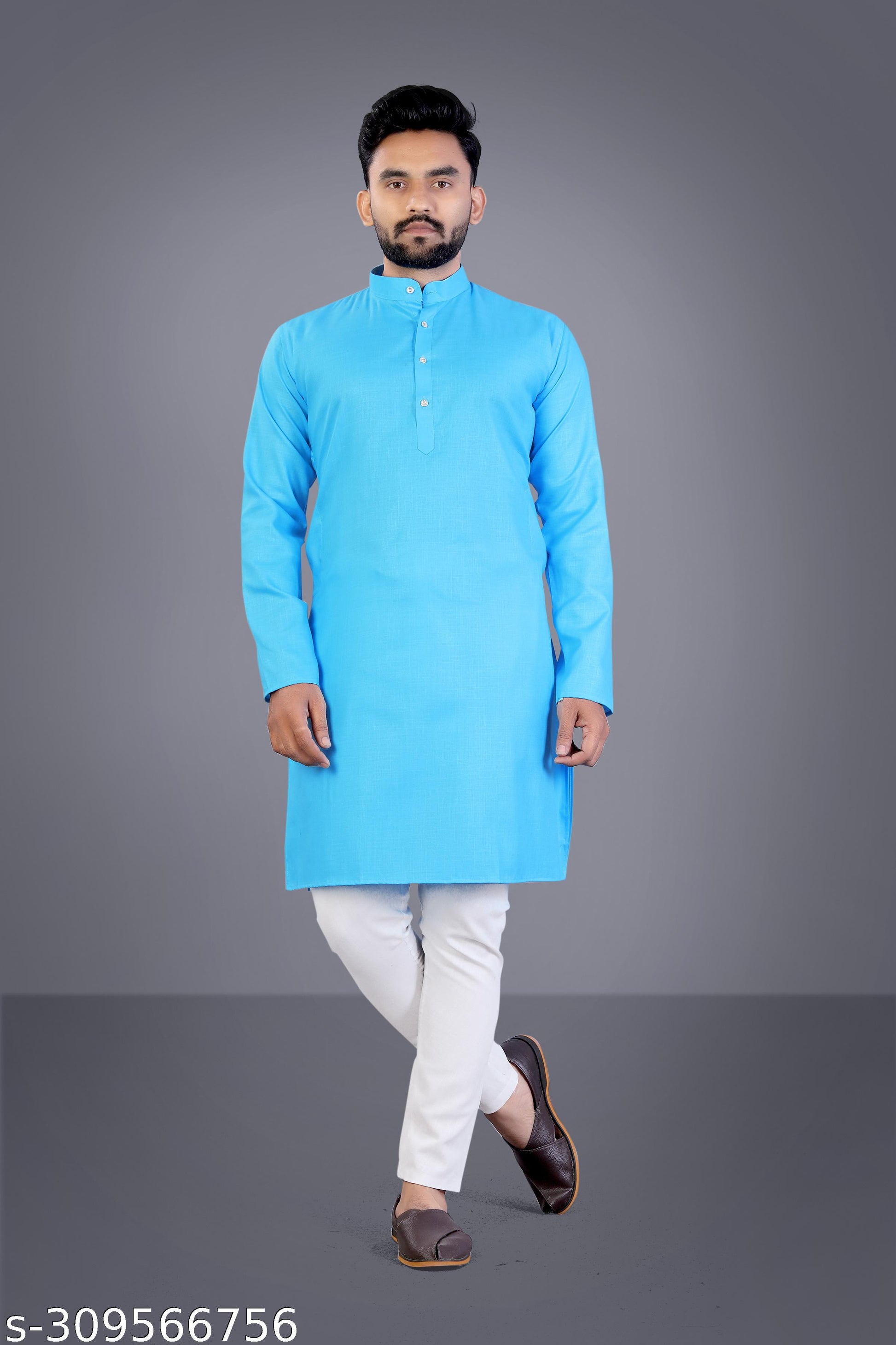 Men's Cotton Kurta - Unixkart - View 4
