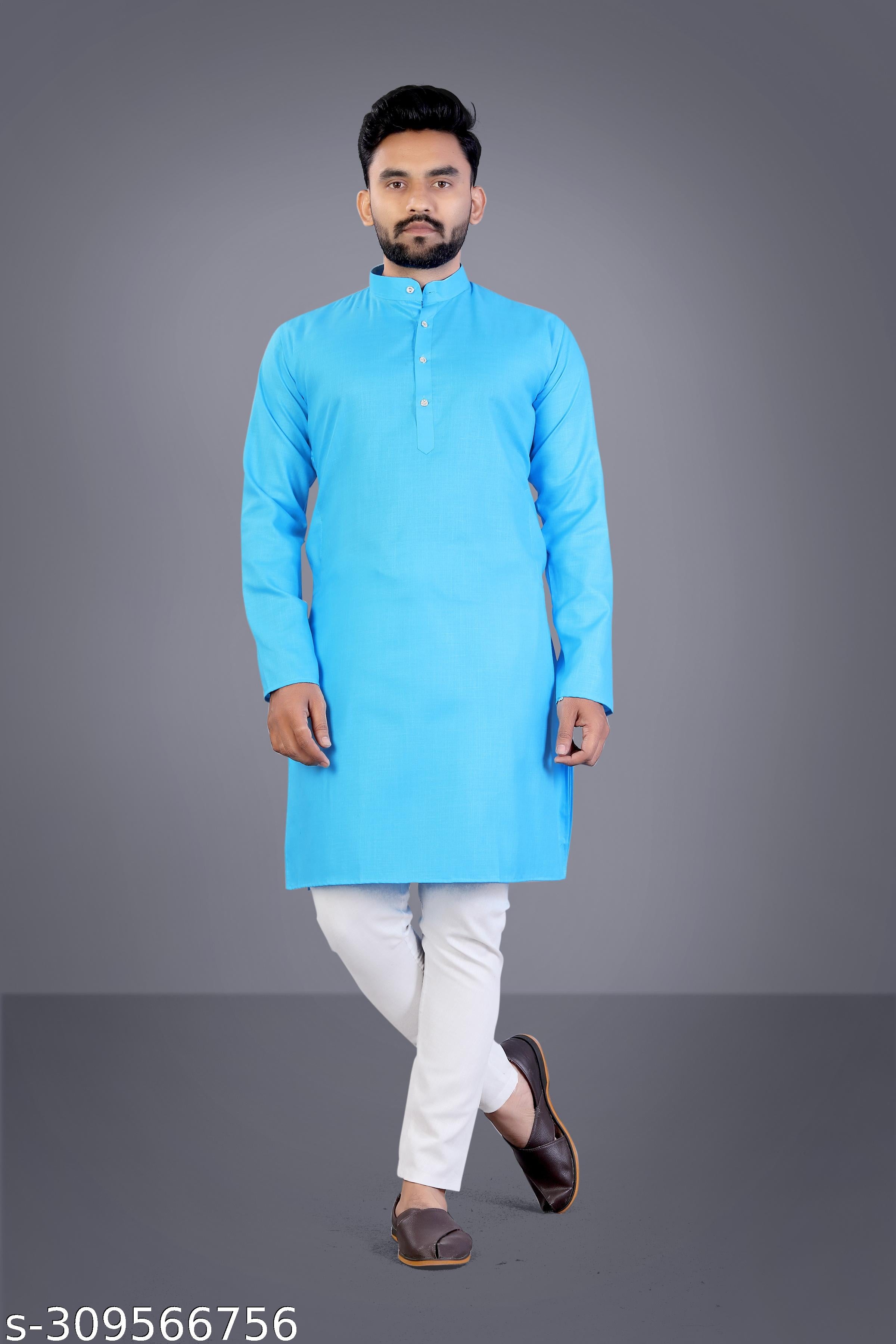 Men's Cotton Kurta - Unixkart - View 4