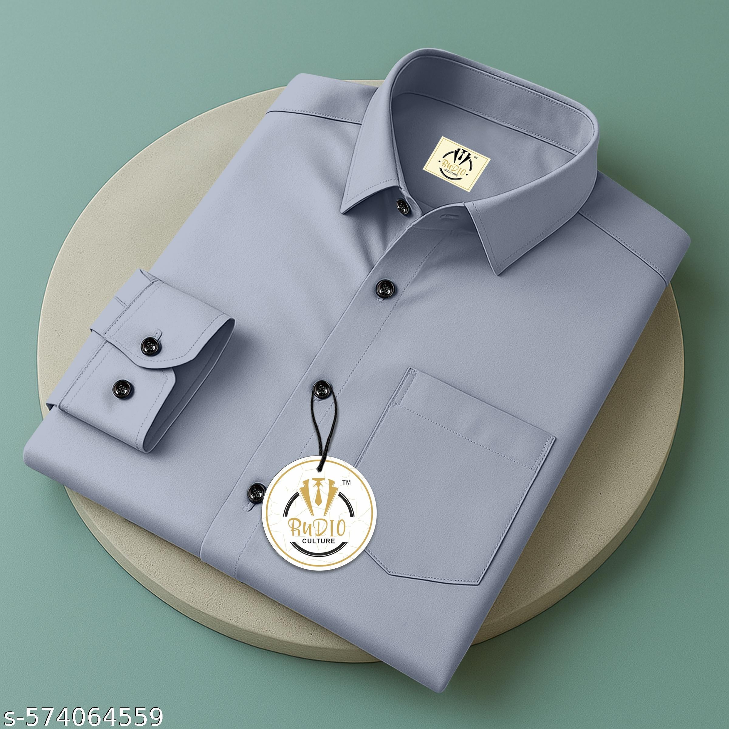 Men's Regular Fit Plain Long Sleeve Shirt - Unixkart - View 4