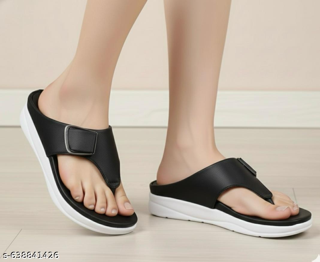 Black Side Buckle Panga Sandal - Unixkart - View 4