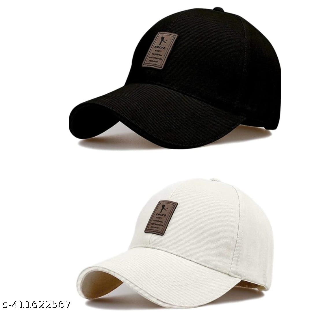Stylish Cotton Baseball Cap Pack of 2 – Grey & Black - image 4