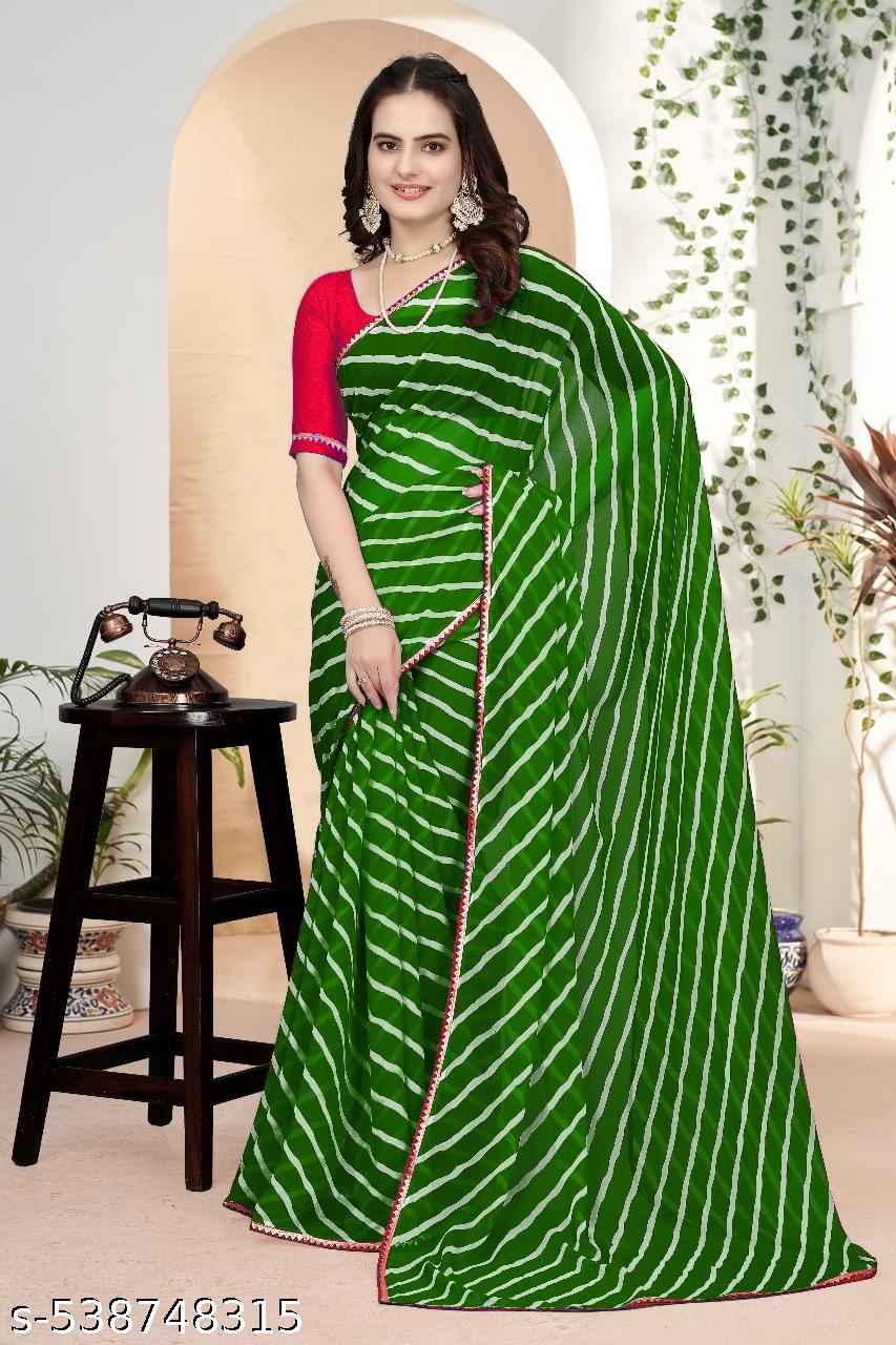 Trendy attractive beautiful Laheriya saree - Unixkart