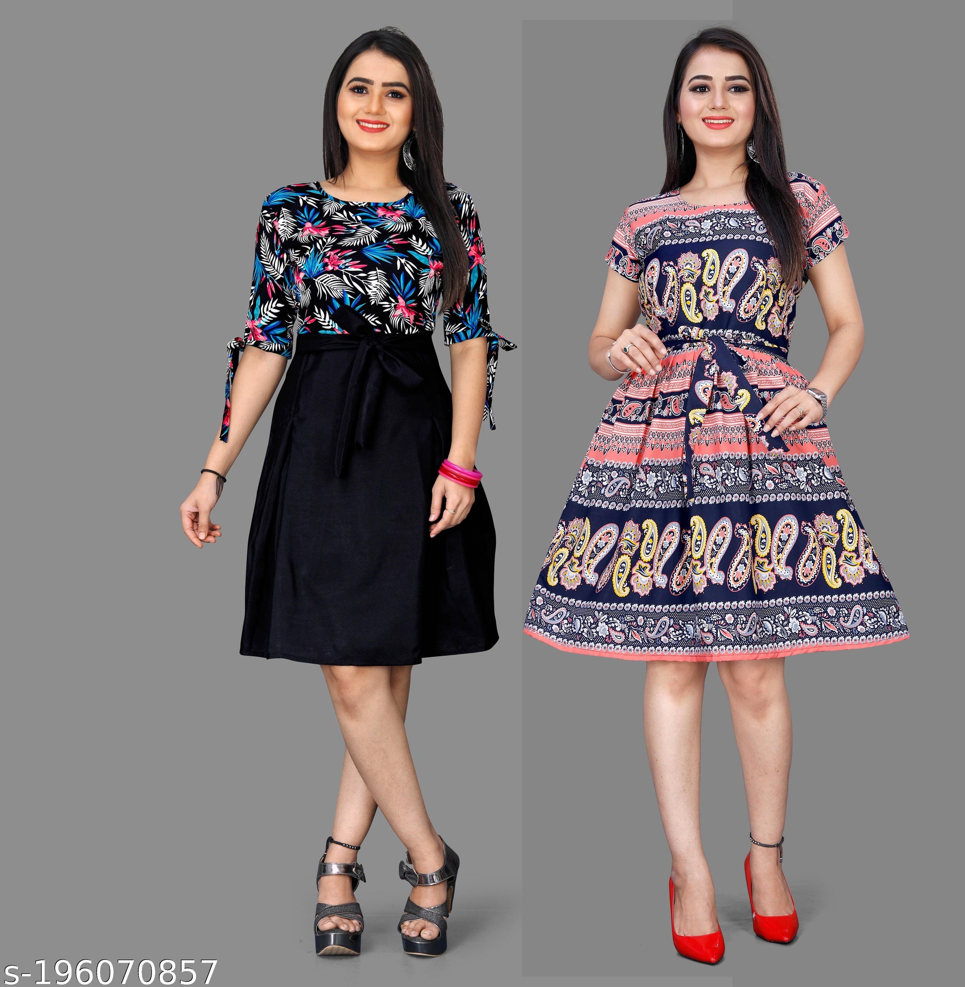 Women's Casual Printed Dress - Unixkart - View 4