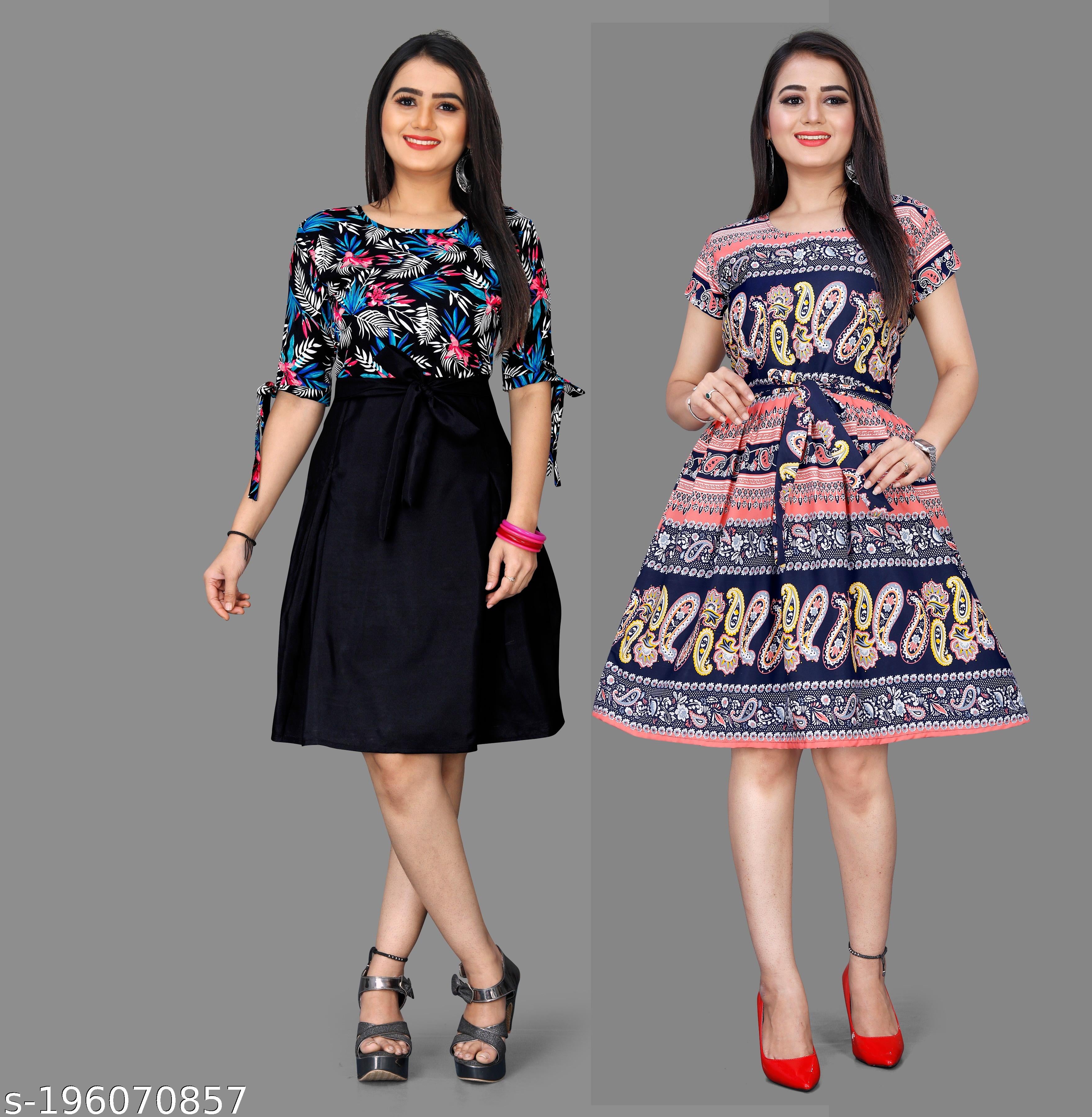 Women's Casual Printed Dress - Unixkart - View 4