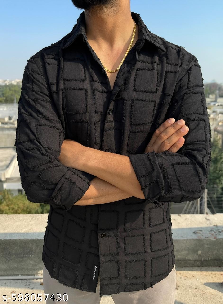Men's Popcorn Full Sleeve Casual Shirt - Unixkart - View 4