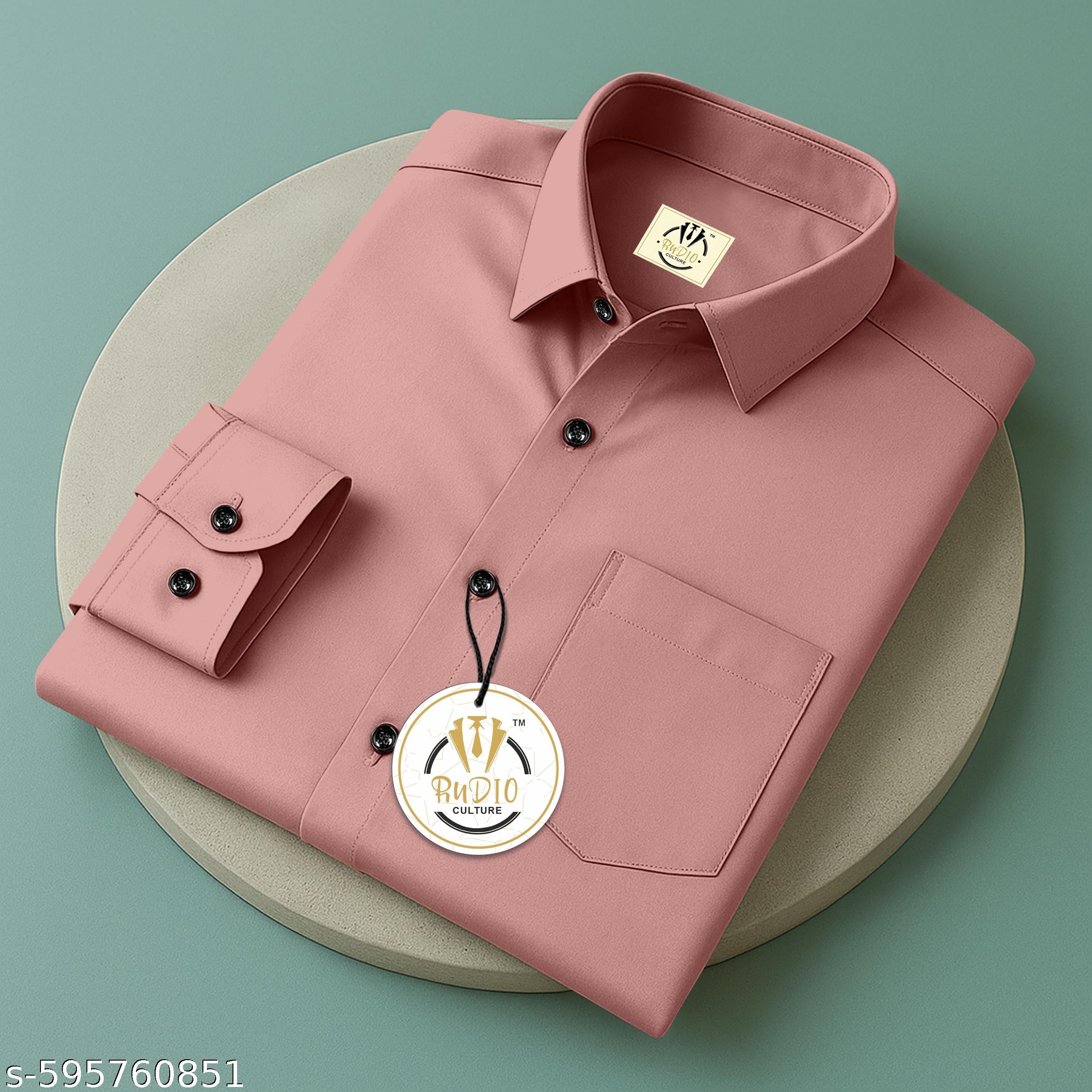 Men's Solid Plain Casual or Formal Shirt - Unixkart - View 4