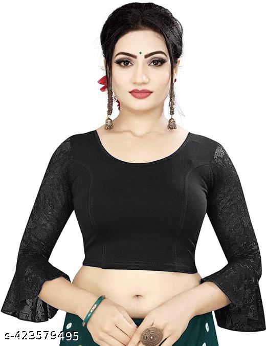 Long Sleeve Cotton Lycra stretchable Readymade Blouse for Women - Unixkart - View 4