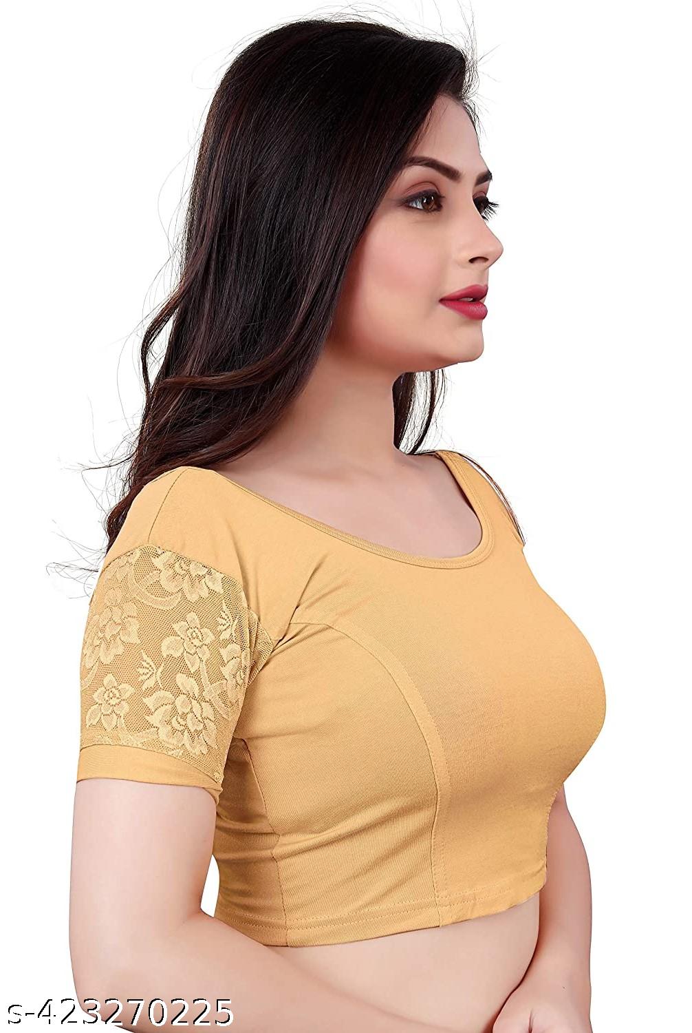 Cotton Lycra Stretchable Hosiery Readymade Blouse for Women - Unixkart - View 4