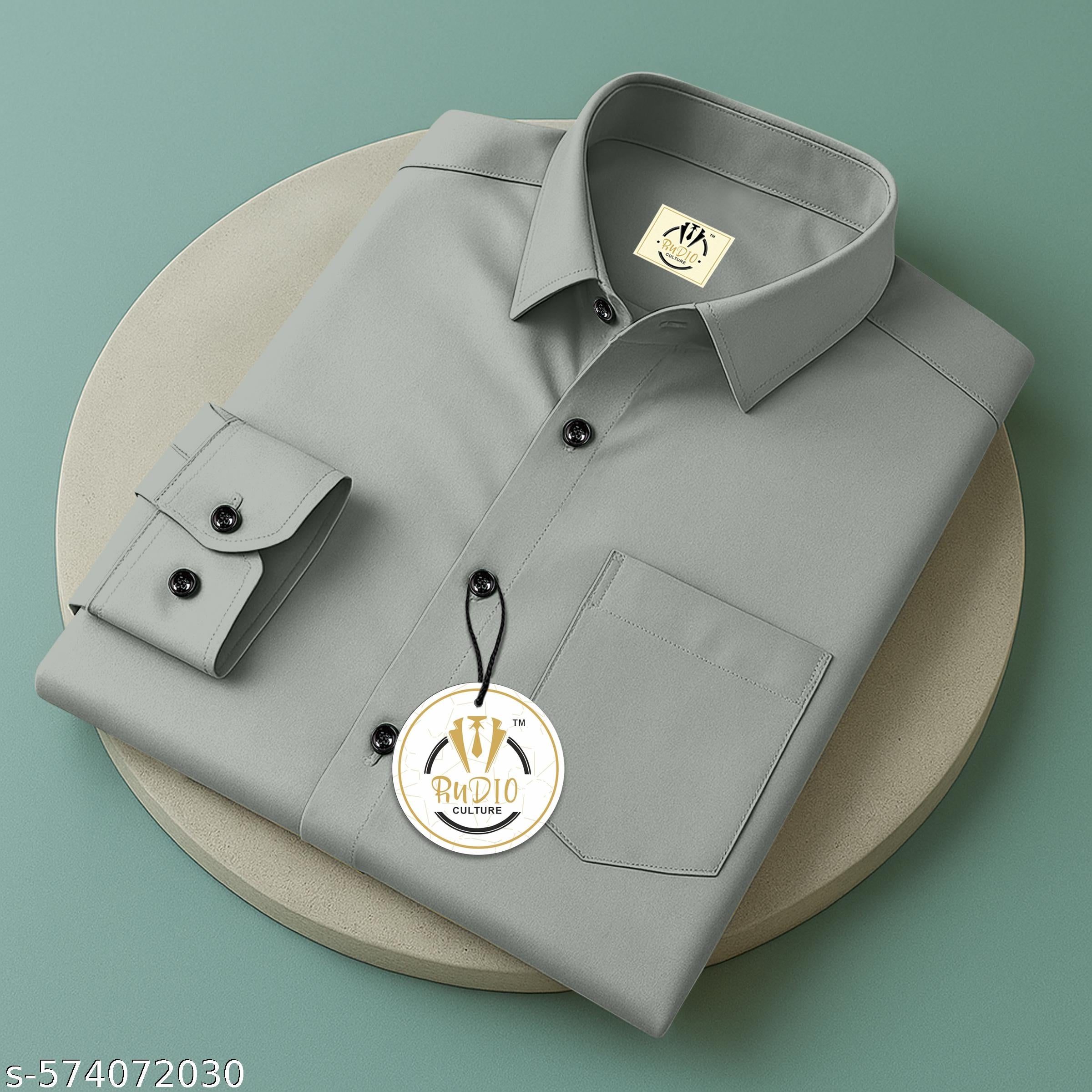 Men's Regular Fit Plain Long Sleeve Shirt - Unixkart - View 4