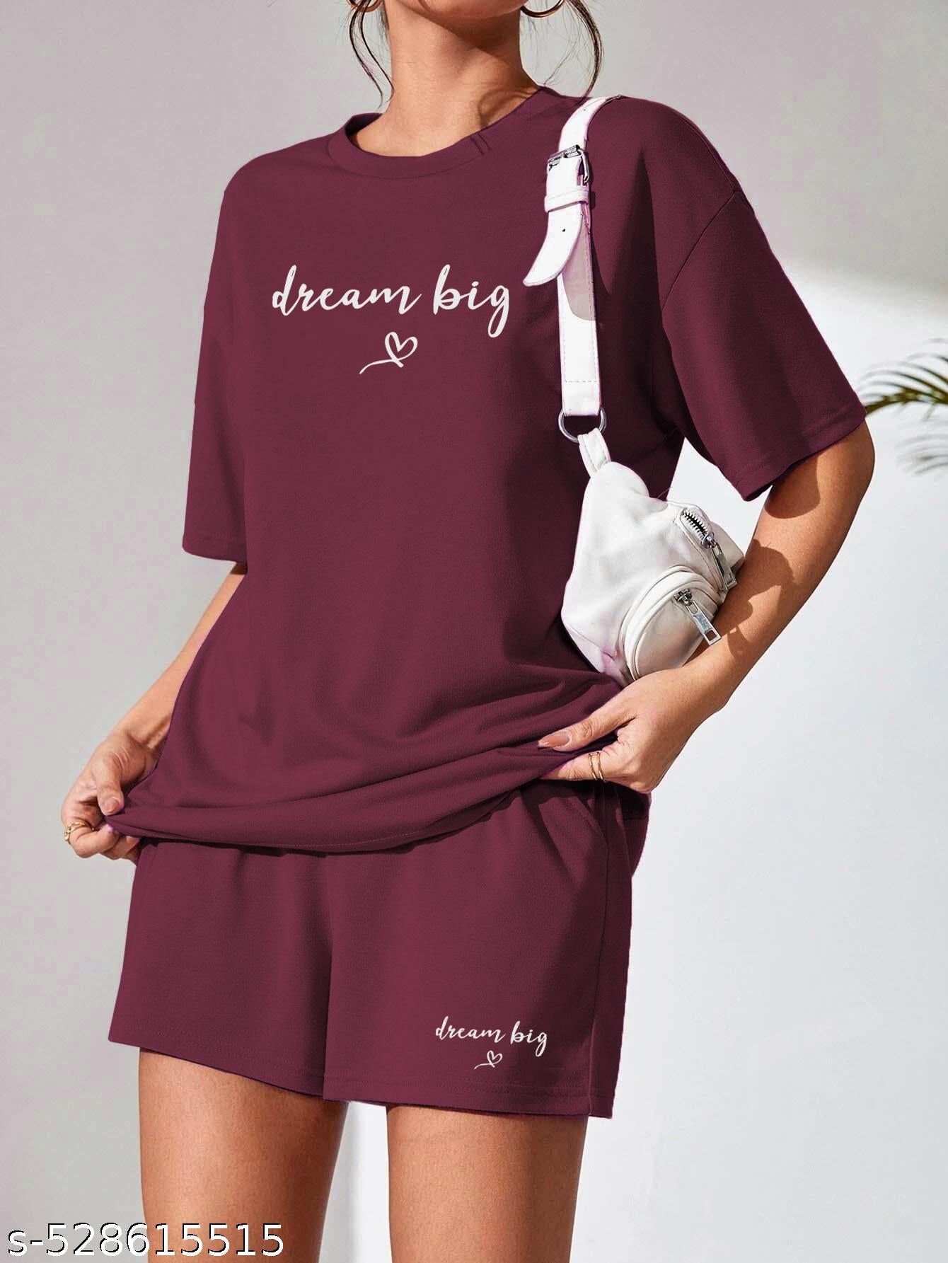 Kshs Women Nightsuit Wine Colour Daily Wear Nightdress - View 4 - Juliate