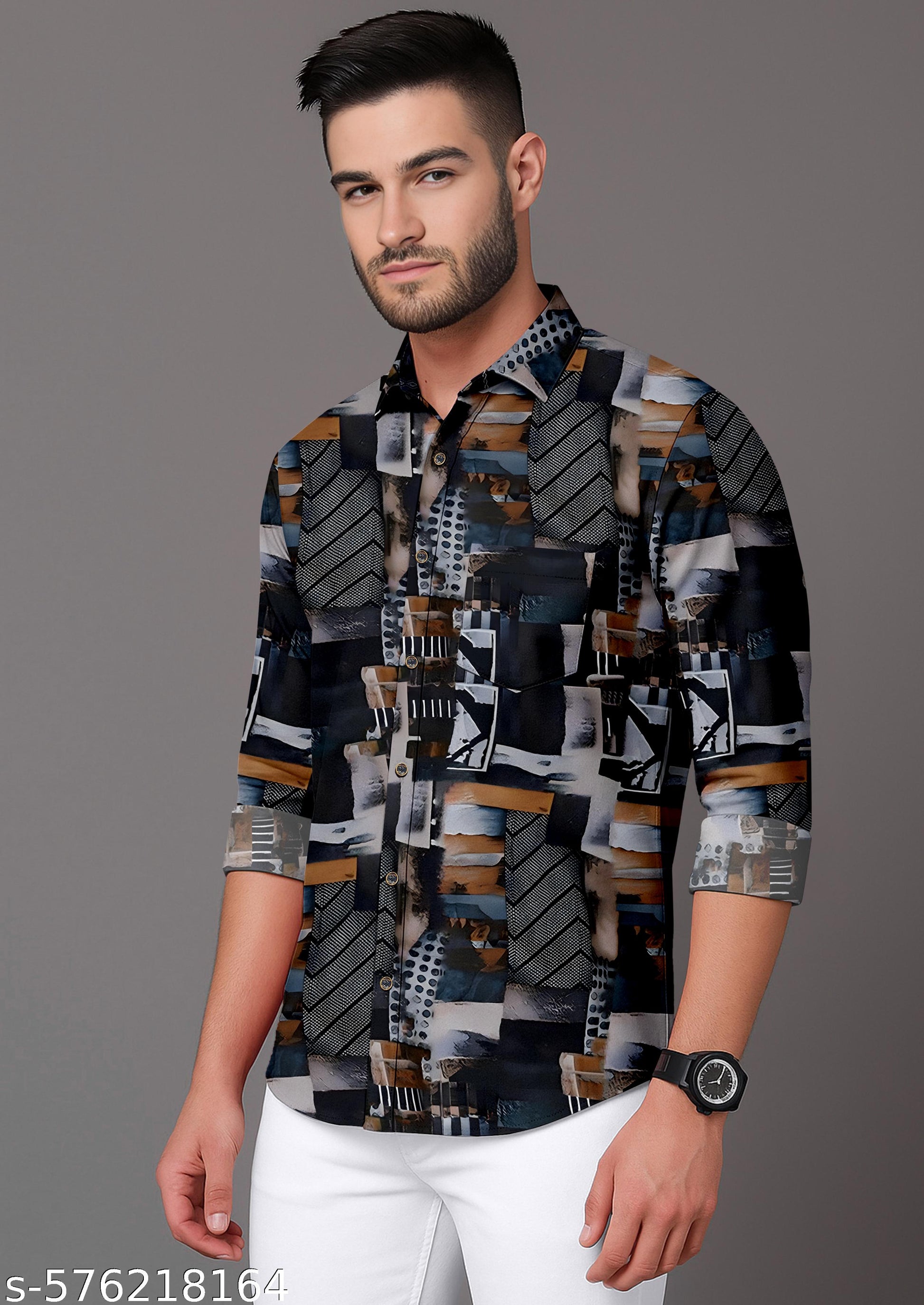 Men's Classy Printed Shirt - Unixkart - View 4