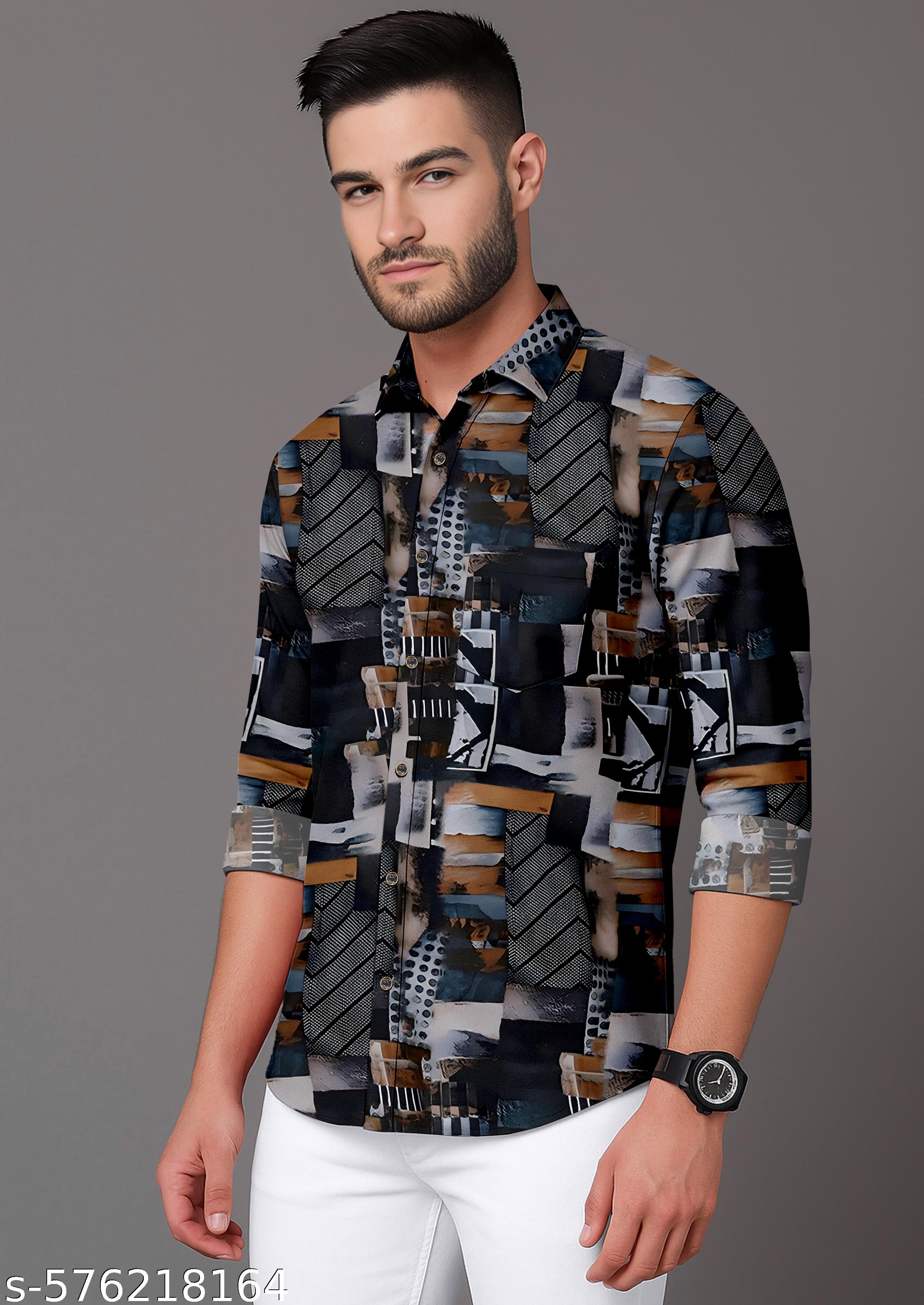 Men's Classy Printed Shirt - Unixkart - View 4