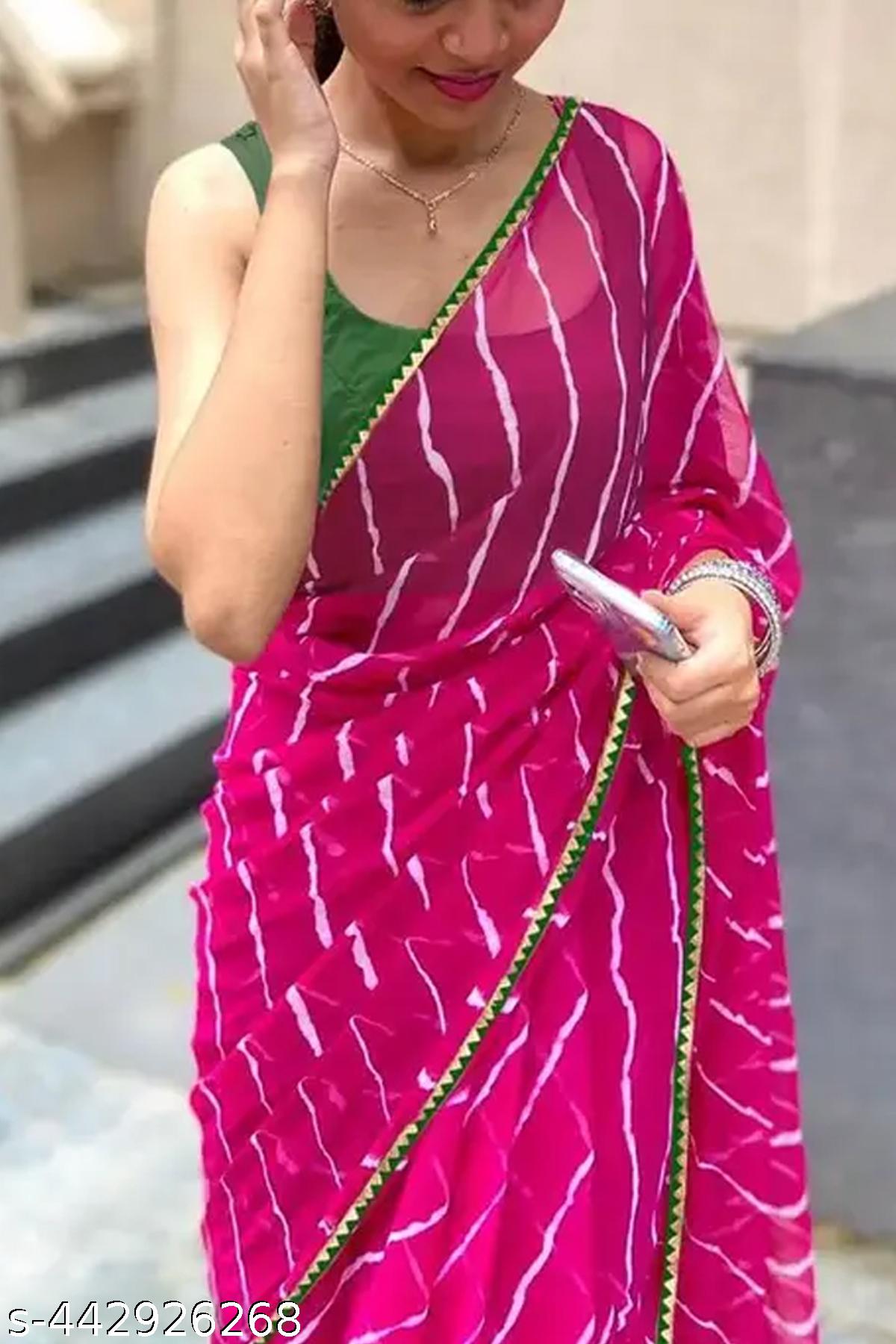 Trending Lehariya Printed Saree - Unixkart