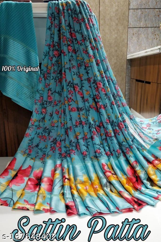 Fancy Satin Patta Silk Saree - Unixkart - View 4