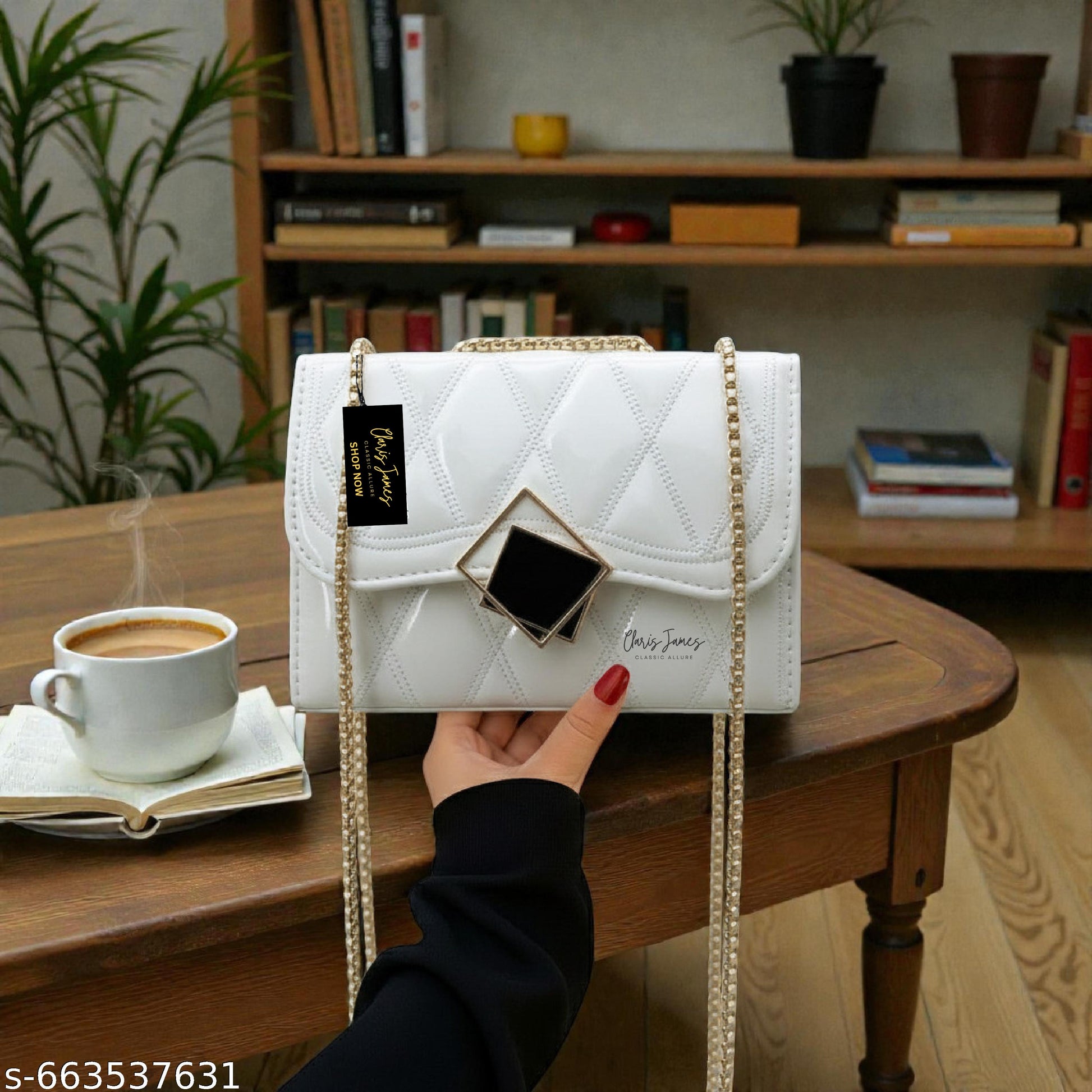 Elegant Stylish Women Slingbags White - Unixkart - View 4