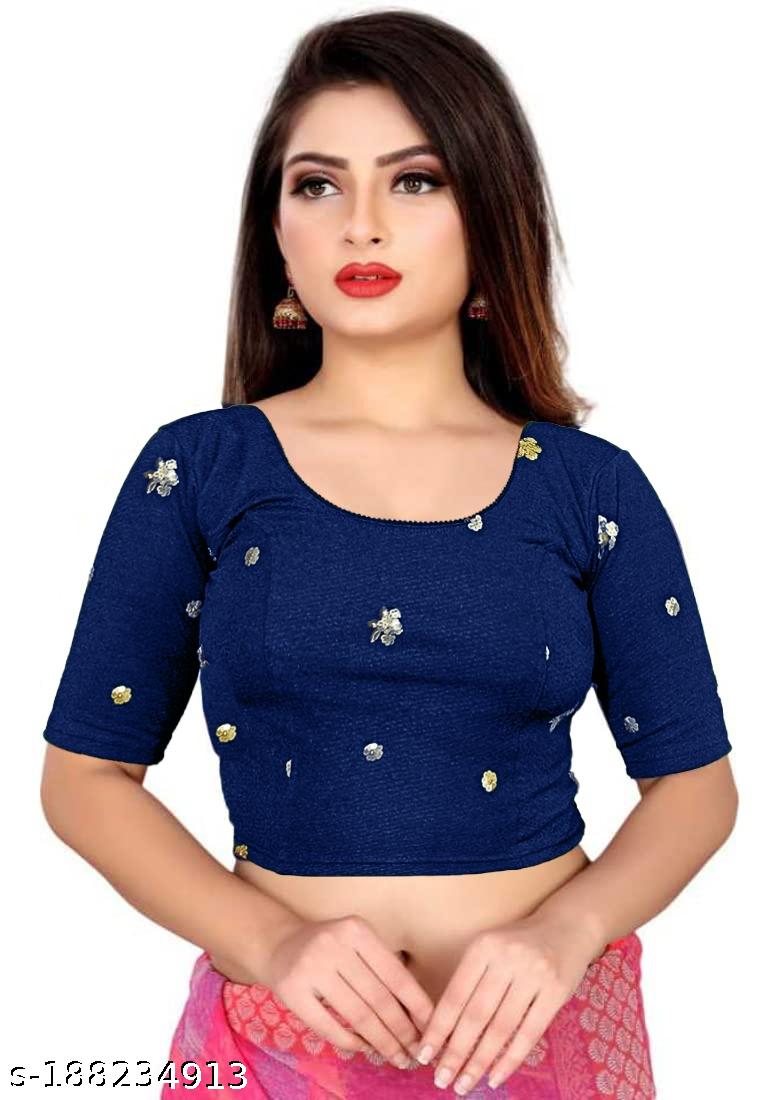 Embroidery Stretchable Blouse - Unixkart - View 4