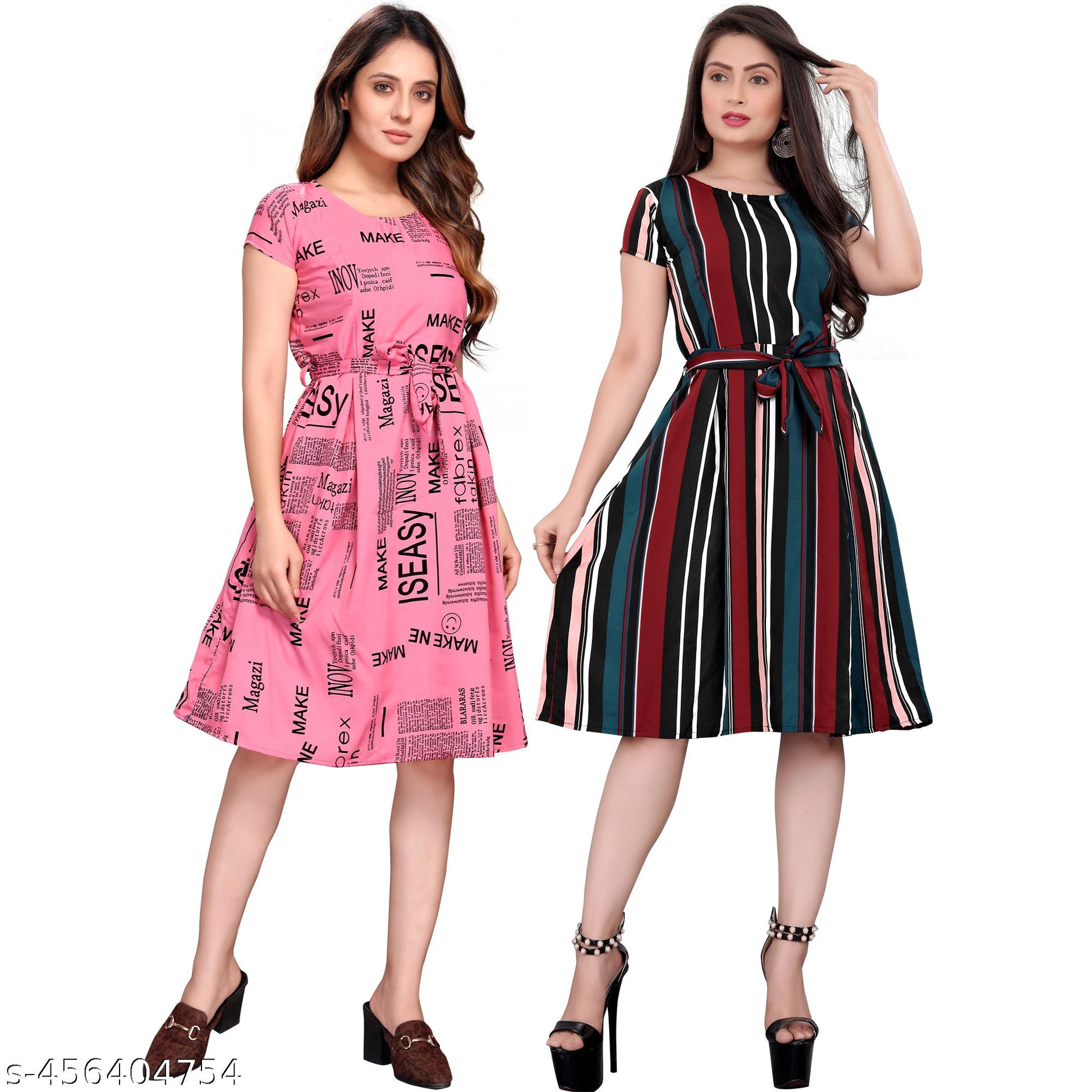 Women's A-Line Party Wear Short Dress - Unixkart - View 4