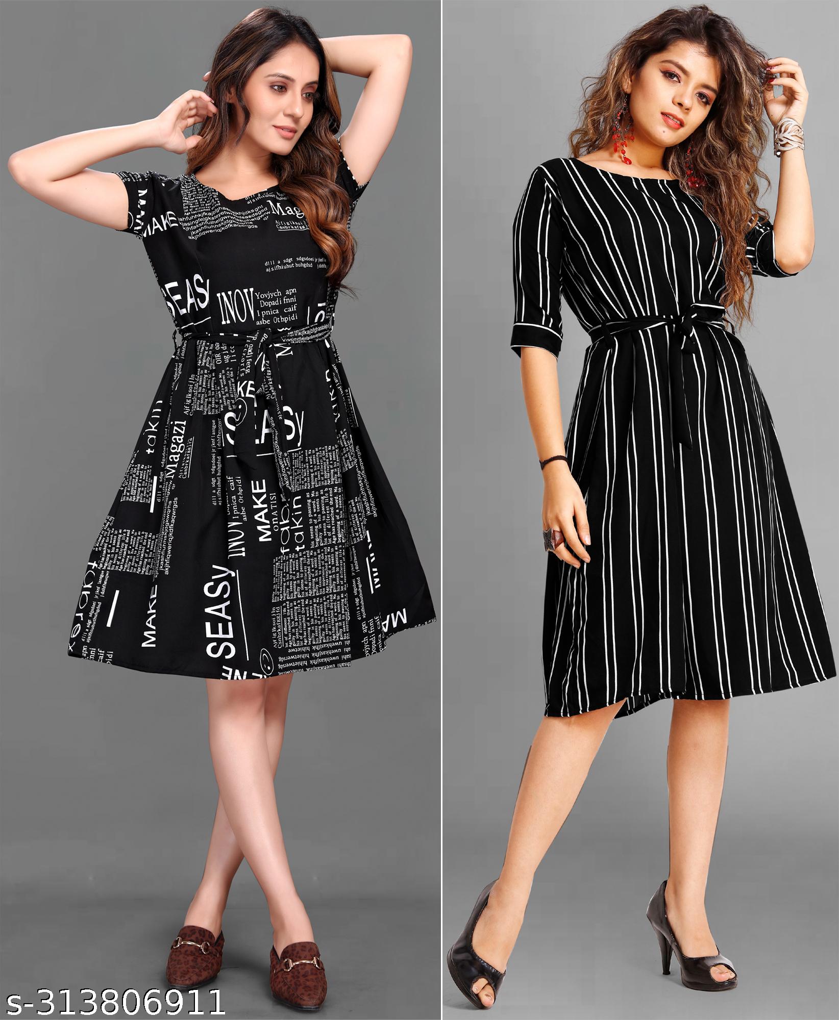 Women's A-Line Knee Length Western Dress - Unixkart - View 4