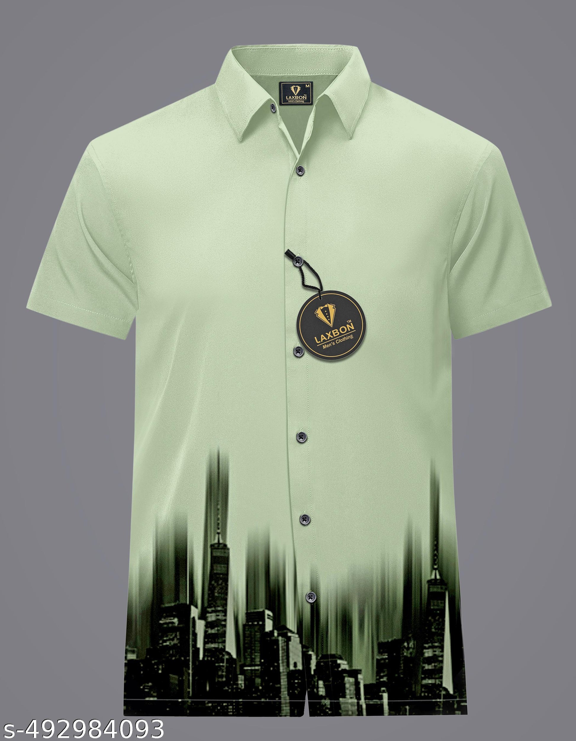 Men's Fancy Cotton Half Sleeve Shirt - Unixkart - View 4