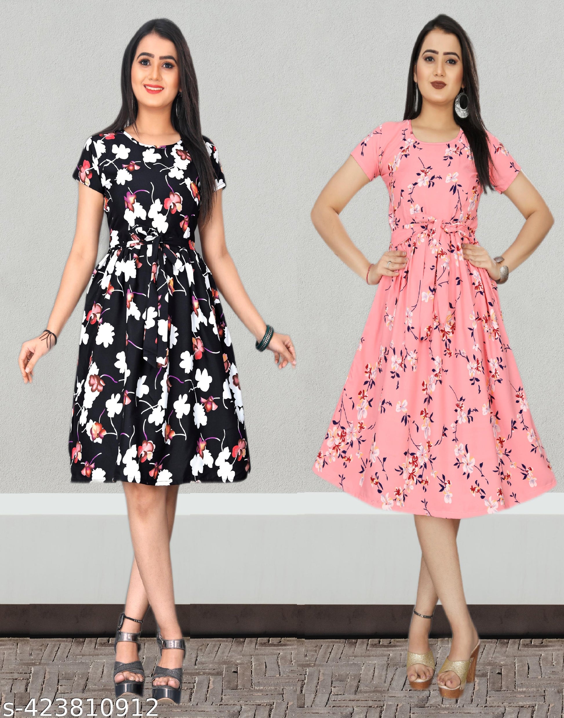 Women's Fancy Ethnic Festival One Piece Dress - Unixkart - View 4