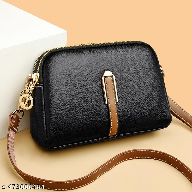 adjustable and dual zipper -premium PU leather sling bag - Unixkart - View 4