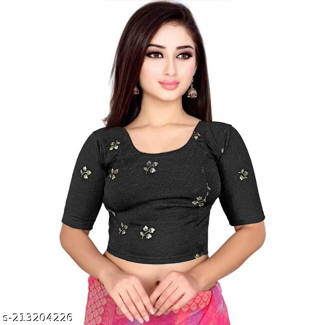 Readymade Sequin Embroidery Stretchable Blouse Latest Design - Unixkart - View 4