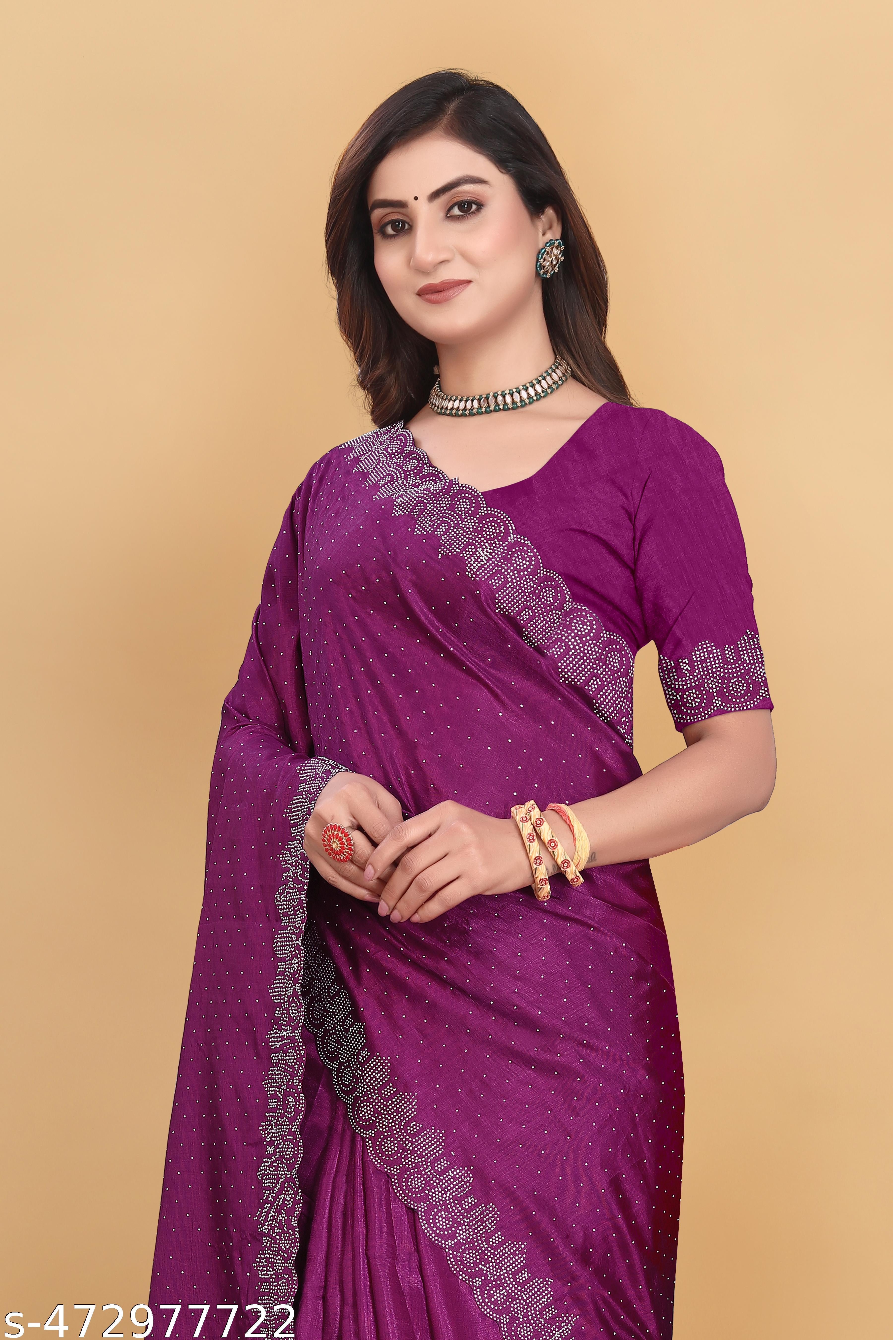 Diamond Work Traditional Fancy Saree - Unixkart - View 4