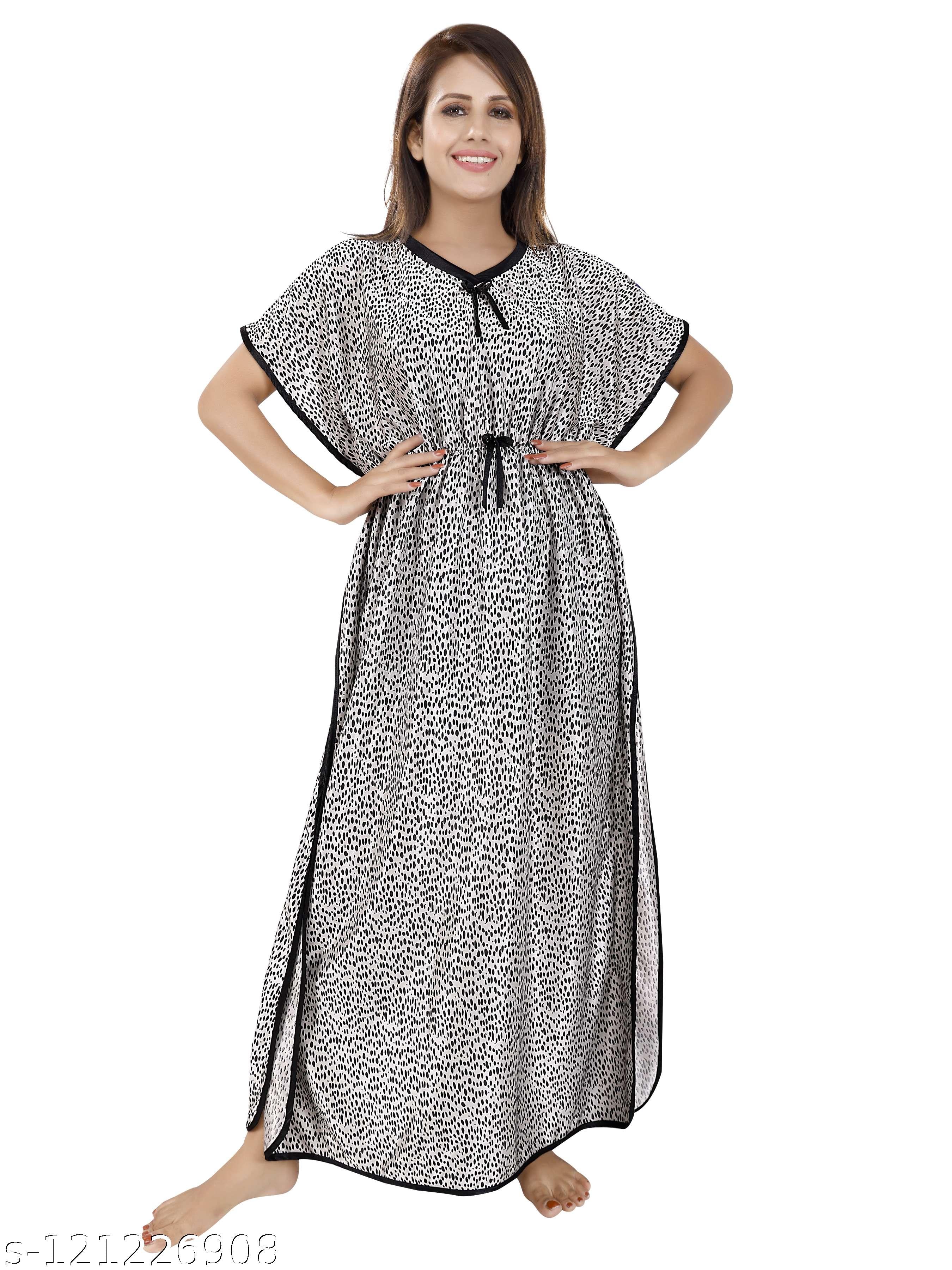 Color Magic Women'S Satin Balls Print Kaftan - View 4 - Juliate