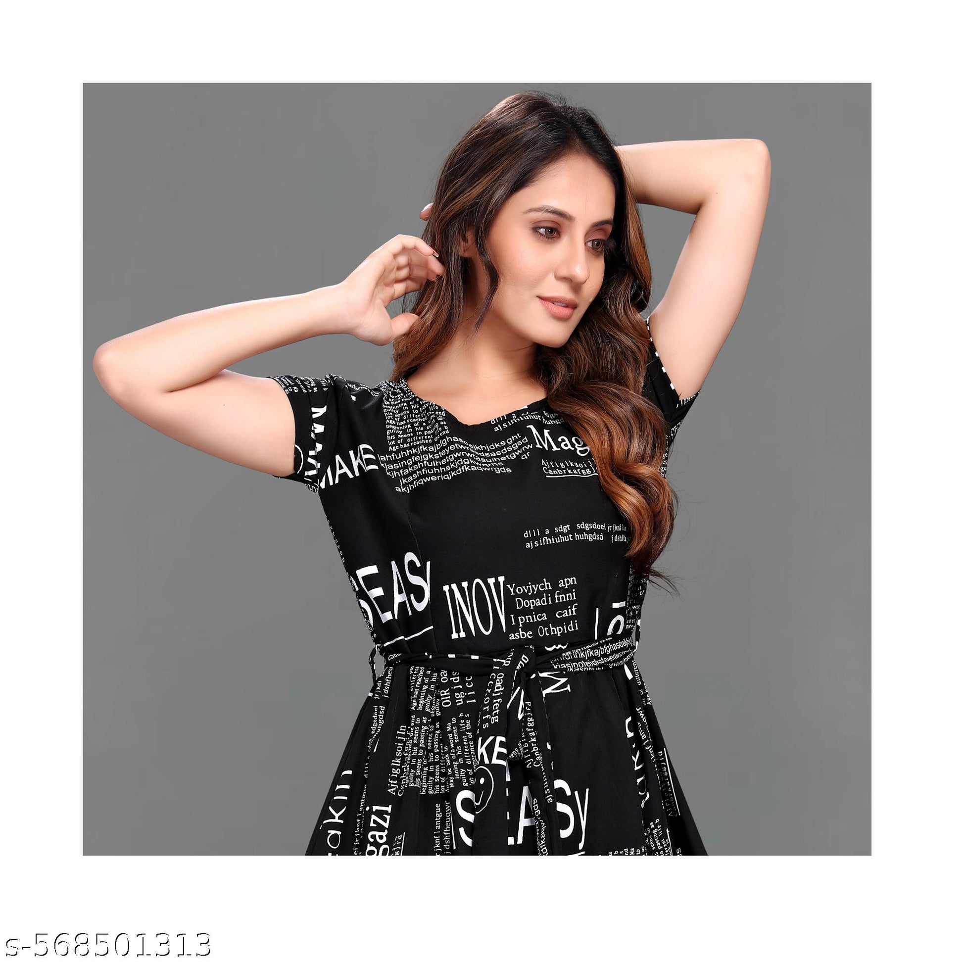 Women's A-Line Short Western Party Dress - Unixkart - View 4