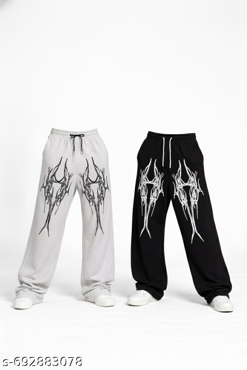 Men's Stylish Baggy Oversized Streetwear Printed Jogger Pants - image 4
