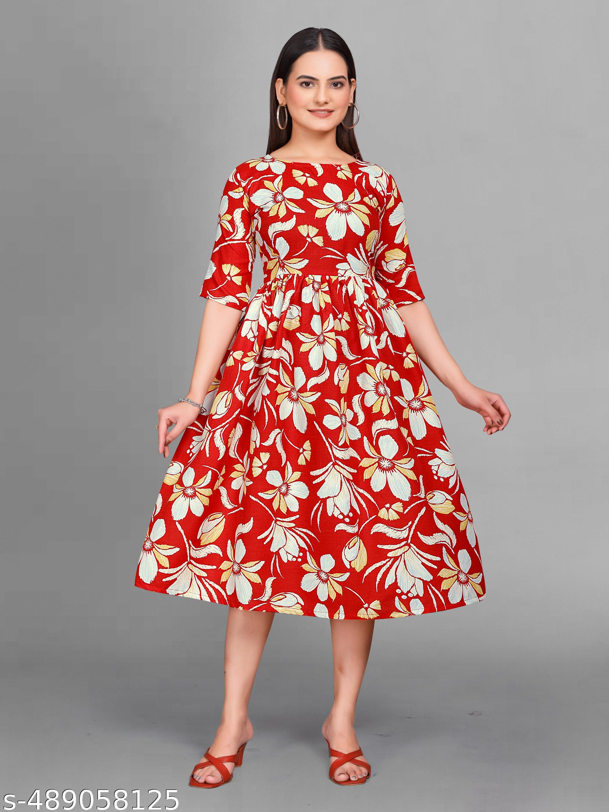 Women's Trendy Anarkali Flared Printed Kurti - Unixkart - View 4