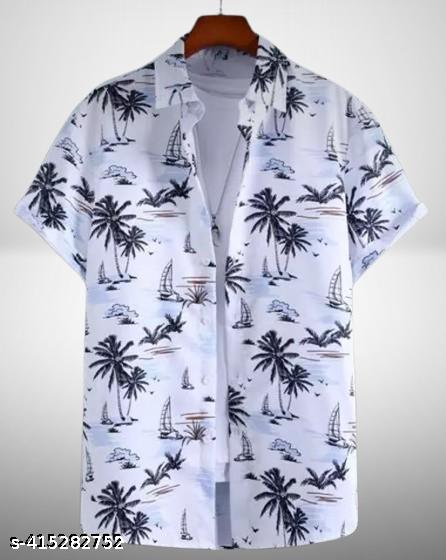 Men's Printed Lycra Casual Shirt - Unixkart - View 4