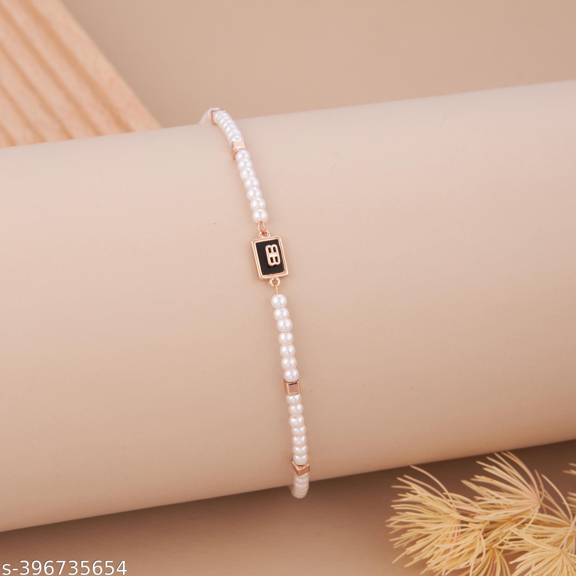 Stylish Rose Gold-Plated Pearl Bracelet for Women and Girls - Unixkart - View 4