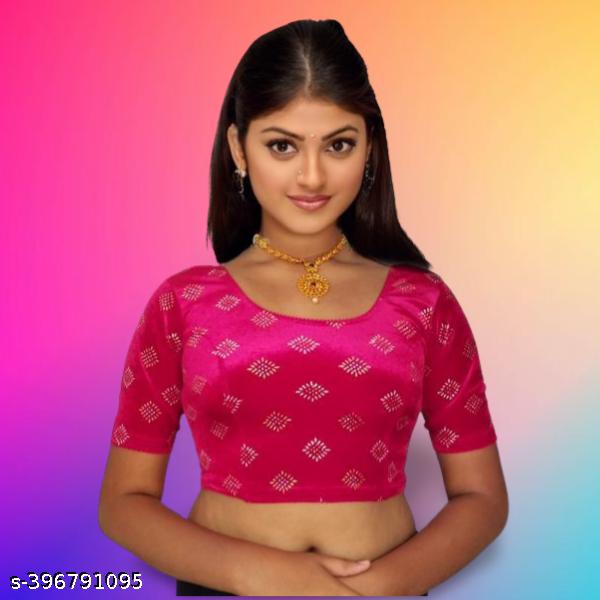 Premium Velvet Blouse for Parties - ! - Unixkart - View 4