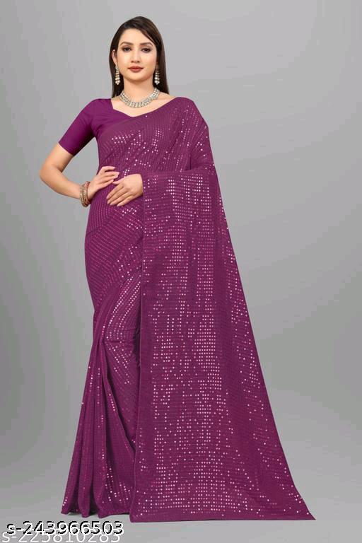 sequence saree party wear - Unixkart - View 4