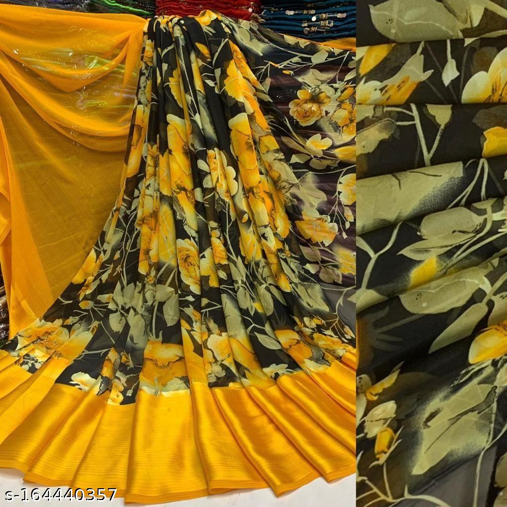 Fancy Satin Patta Saree - Unixkart - View 4
