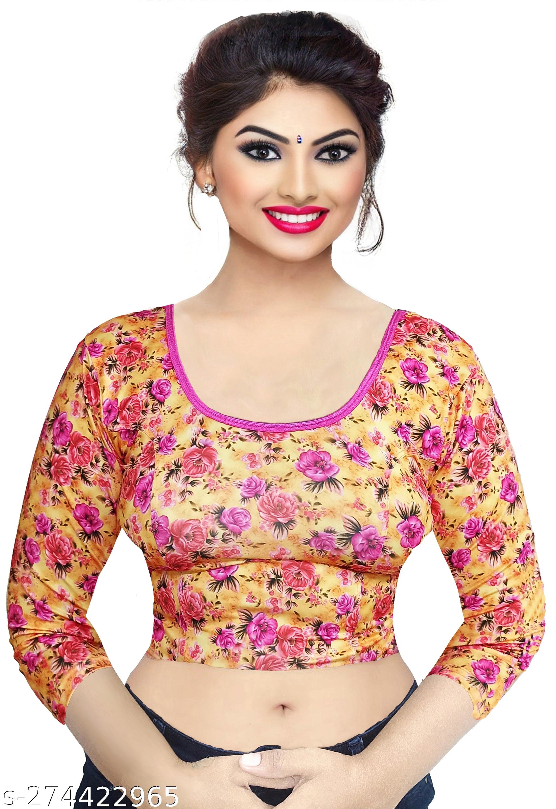 Readymade Stretchable Blouse Digital Print Collection - Unixkart - View 4