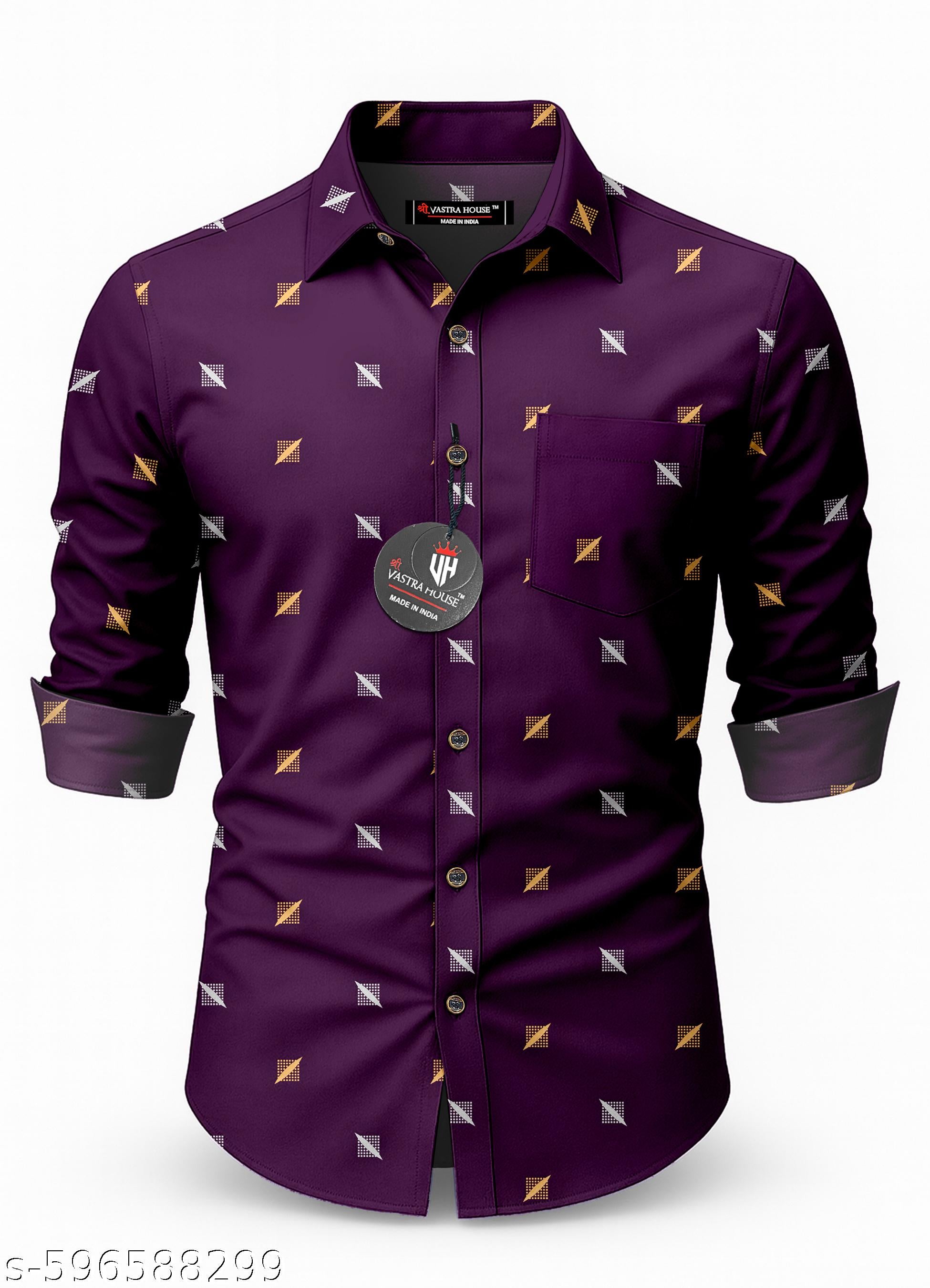 Men's Stylish Printed Glamour Shirt - Unixkart - View 4