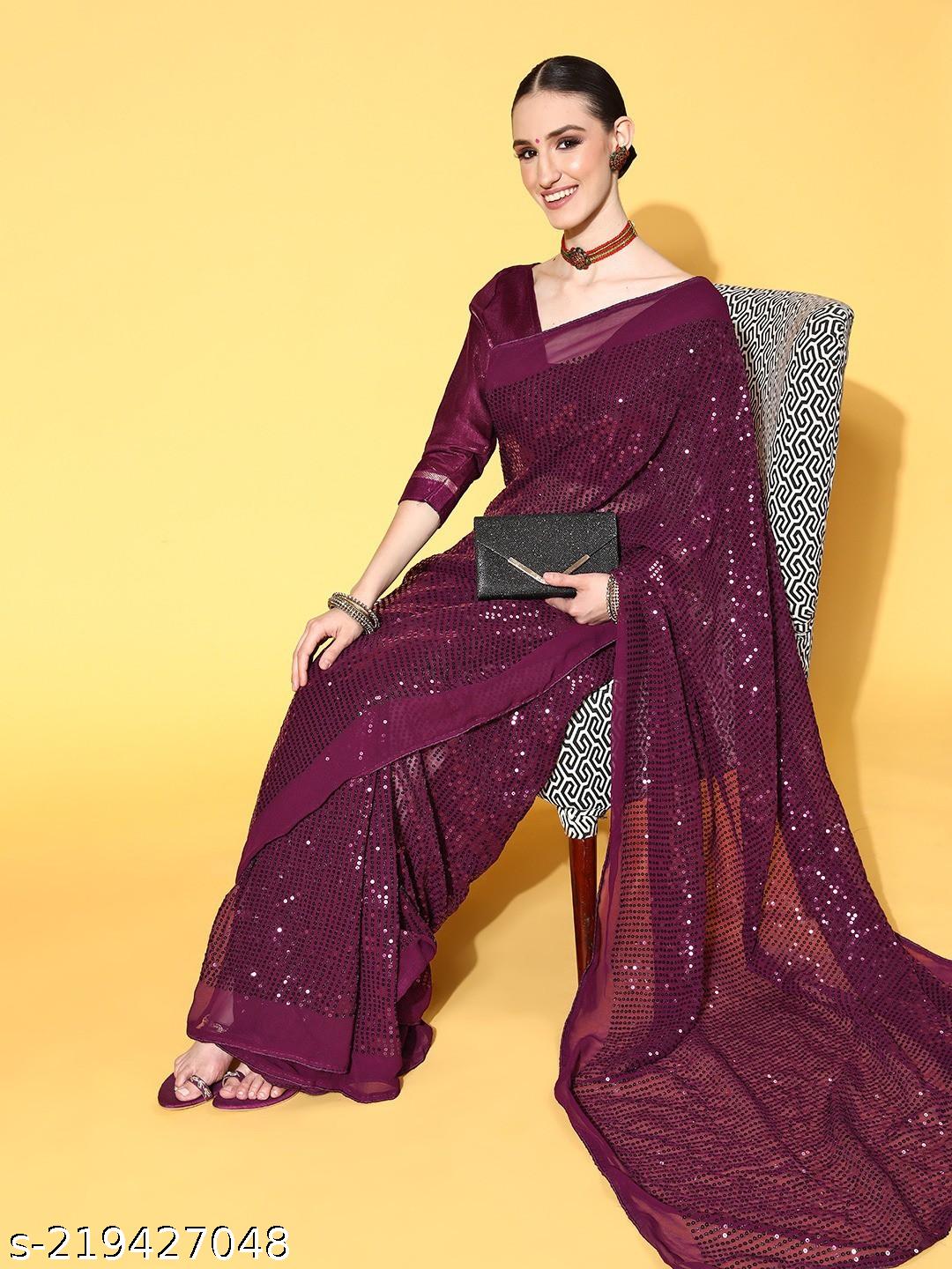 full sequin saree - Unixkart - View 4